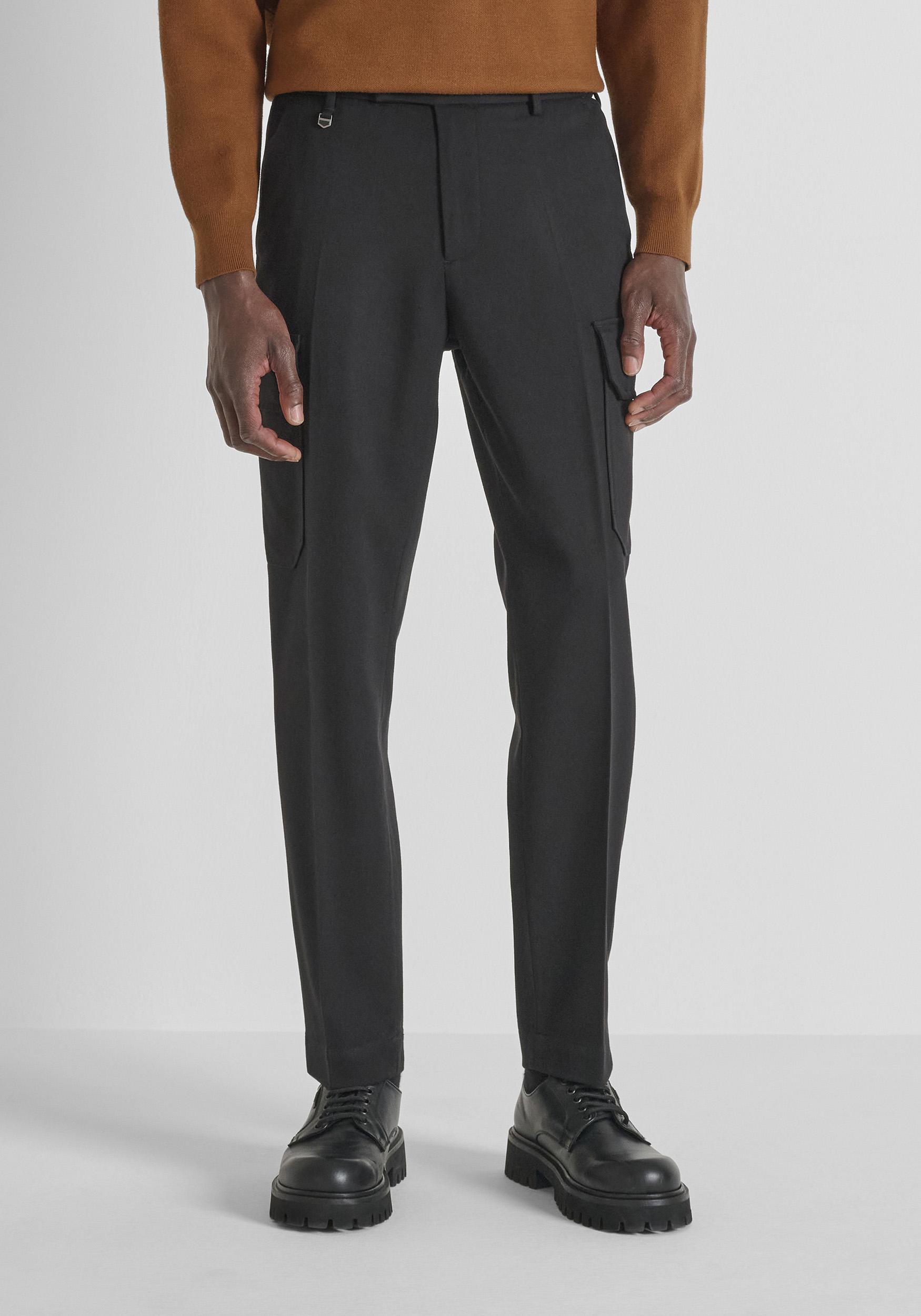 PANTALONES REGULAR FIT «MAX» VISCOSA ELÁSTICA