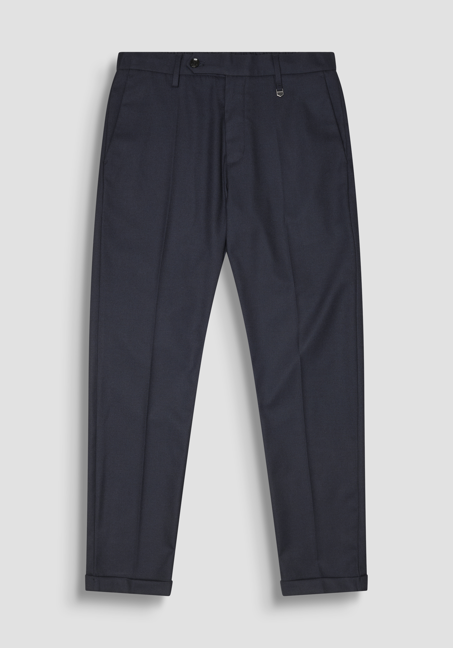 PANTALONES SLIM FIT LARGO TOBILLO «RAD» EN SARGA MEZCLA DE VISCOSA ELÁSTICA