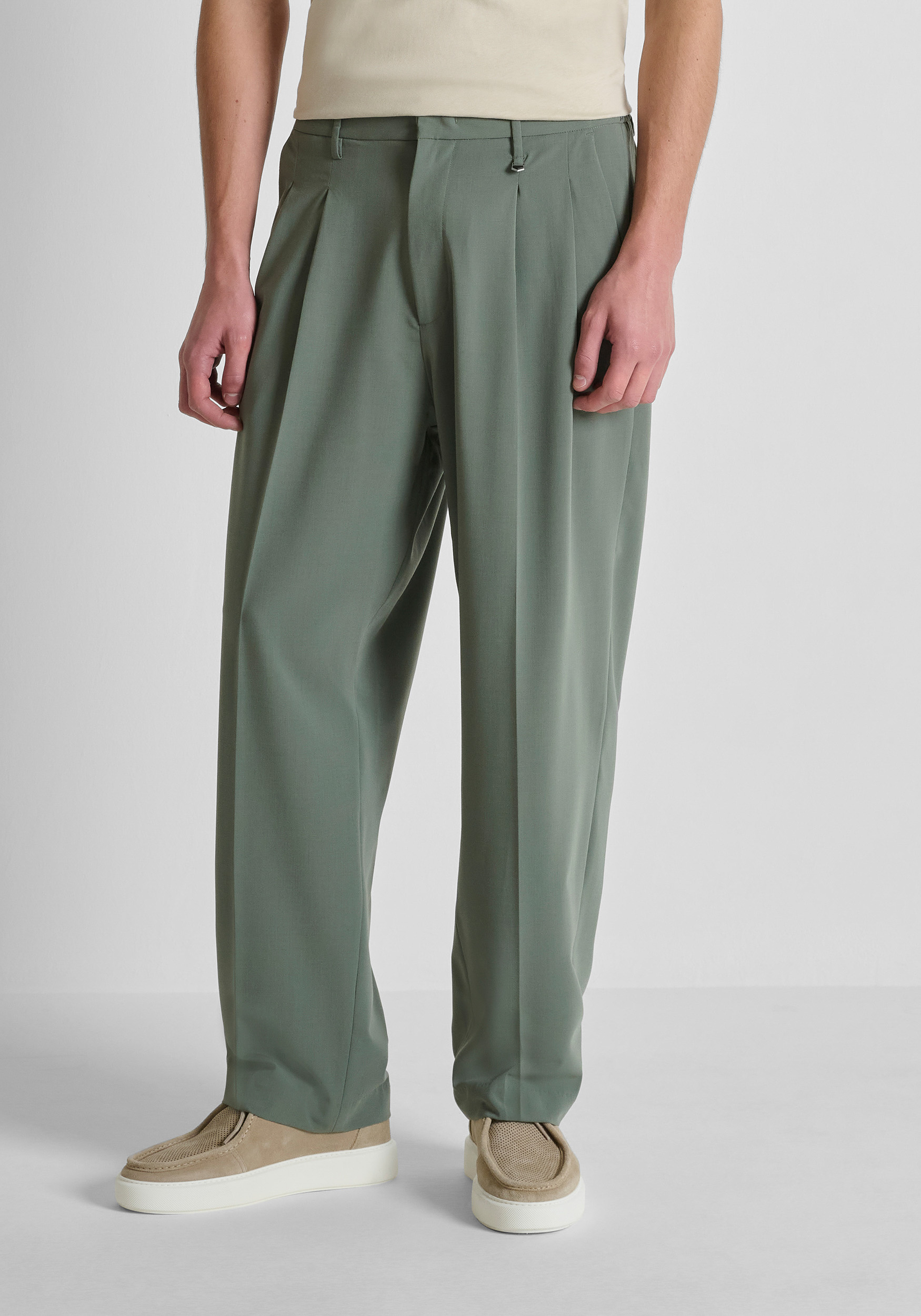 PANTALONES WIDE LEG FIT «LEON» DE MEZCLA DE VISCOSA ELÁSTICA