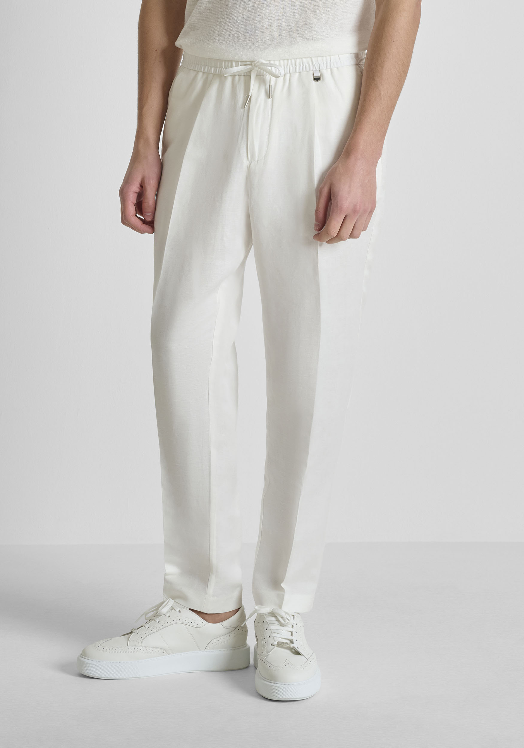 PANTALONES REGULAR FIT «NEIL» DE MEZCLA DE LINO SLUB