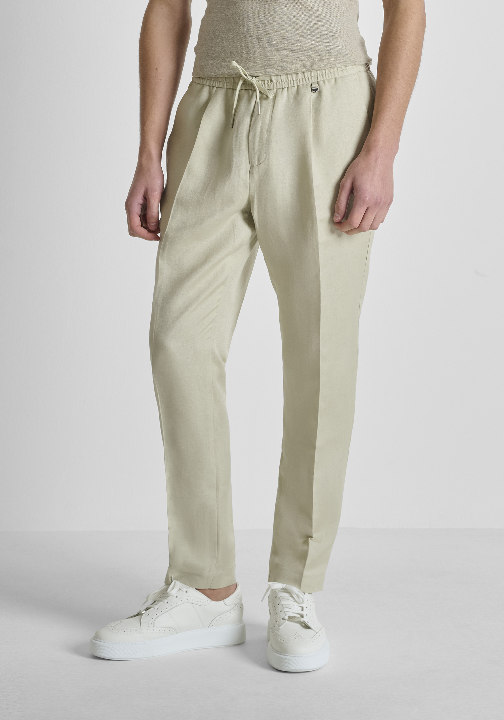 PANTALONES REGULAR FIT «NEIL» DE MEZCLA DE LINO SLUB
