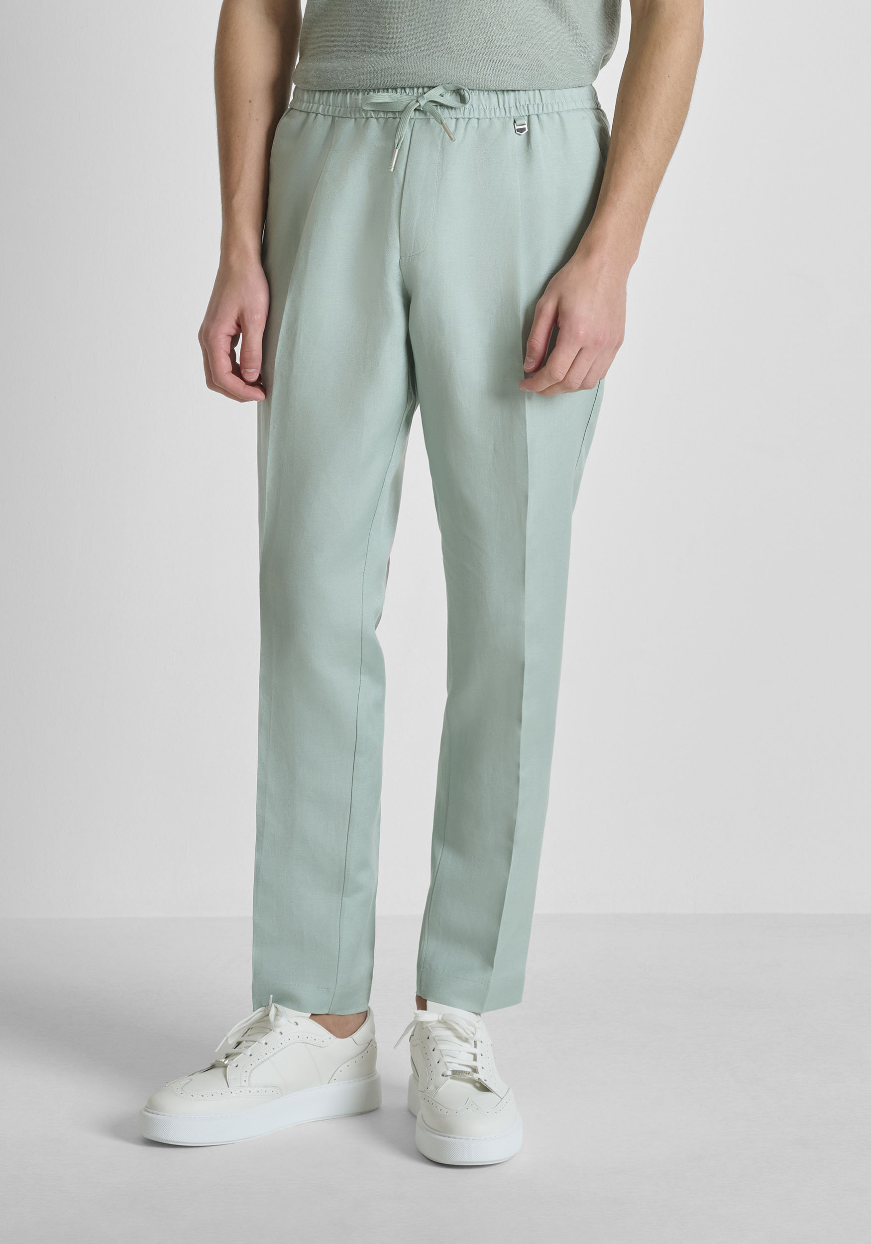 PANTALONES REGULAR FIT «NEIL» DE MEZCLA DE LINO SLUB