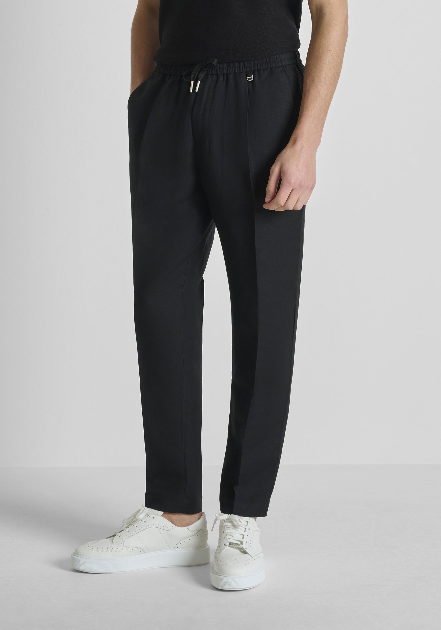 PANTALONES REGULAR FIT «NEIL» DE MEZCLA DE LINO SLUB