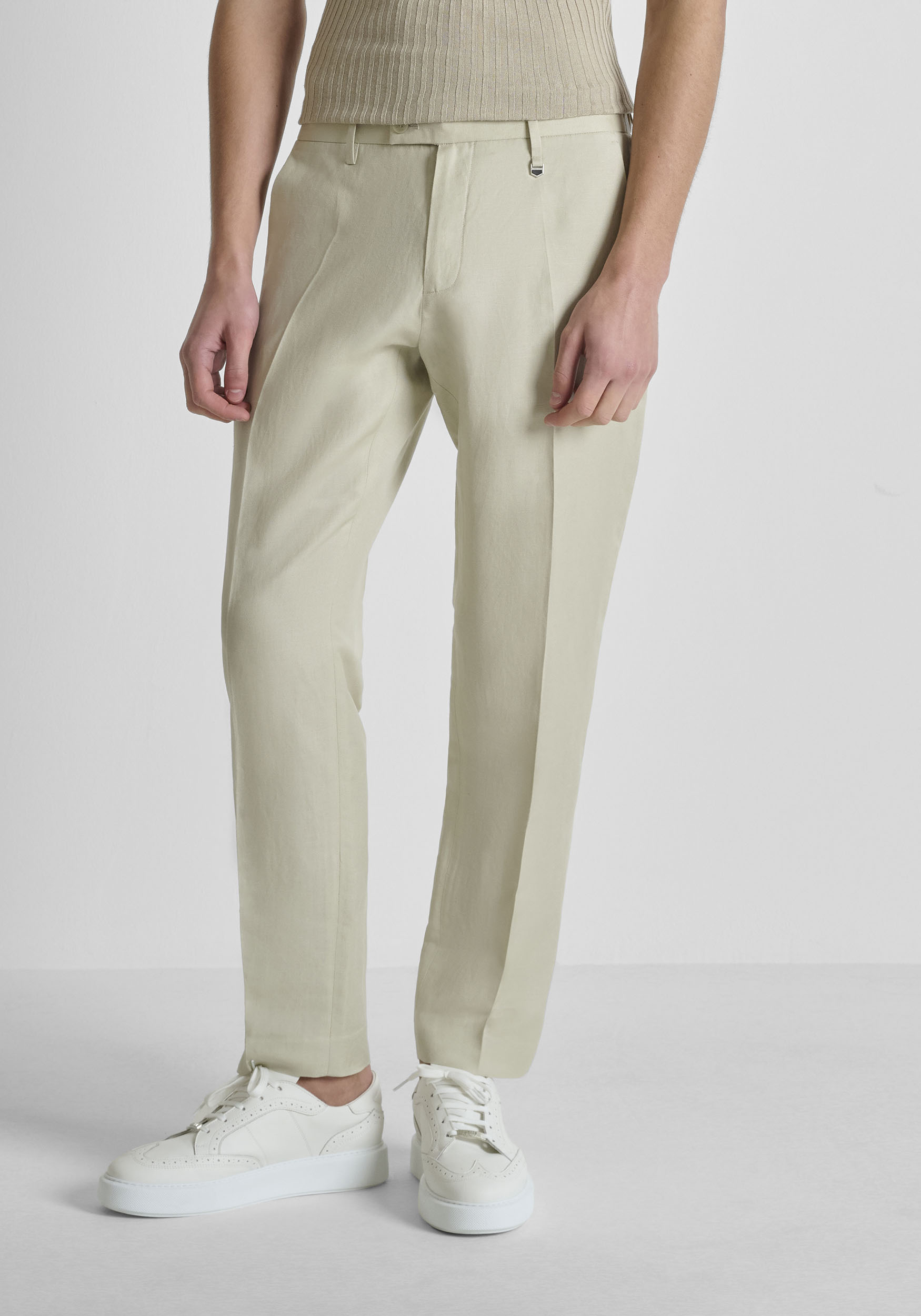 PANTALONES REGULAR FIT «JULIAN» DE MEZCLA DE LINO SLUB