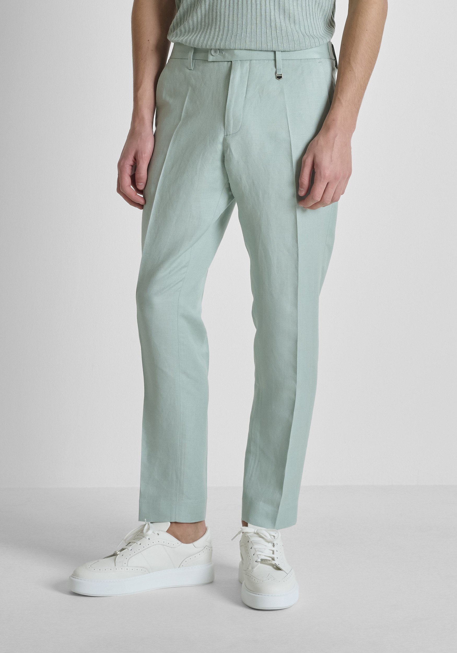 PANTALONES REGULAR FIT «JULIAN» DE MEZCLA DE LINO SLUB