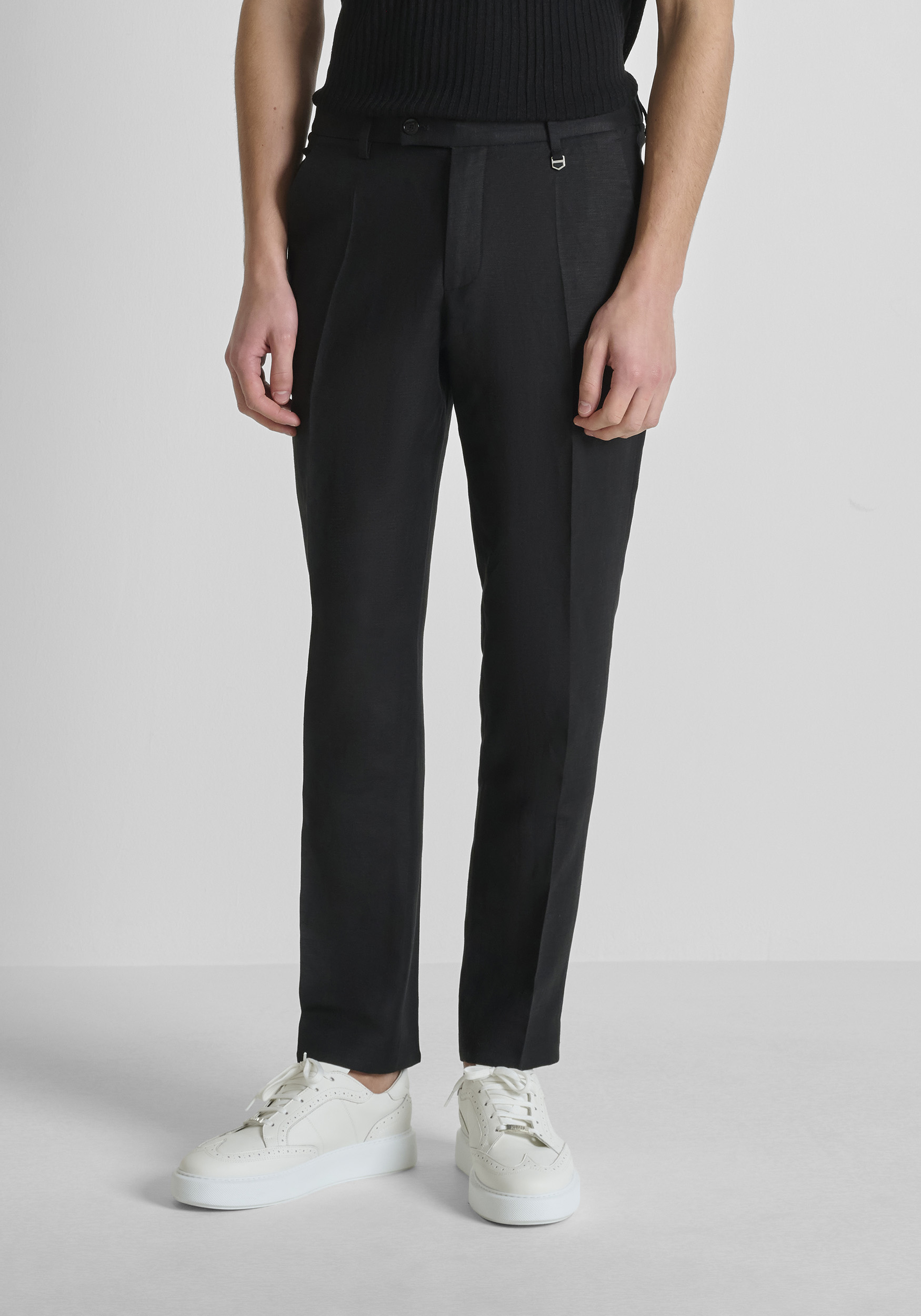 PANTALONES REGULAR FIT «JULIAN» DE MEZCLA DE LINO SLUB