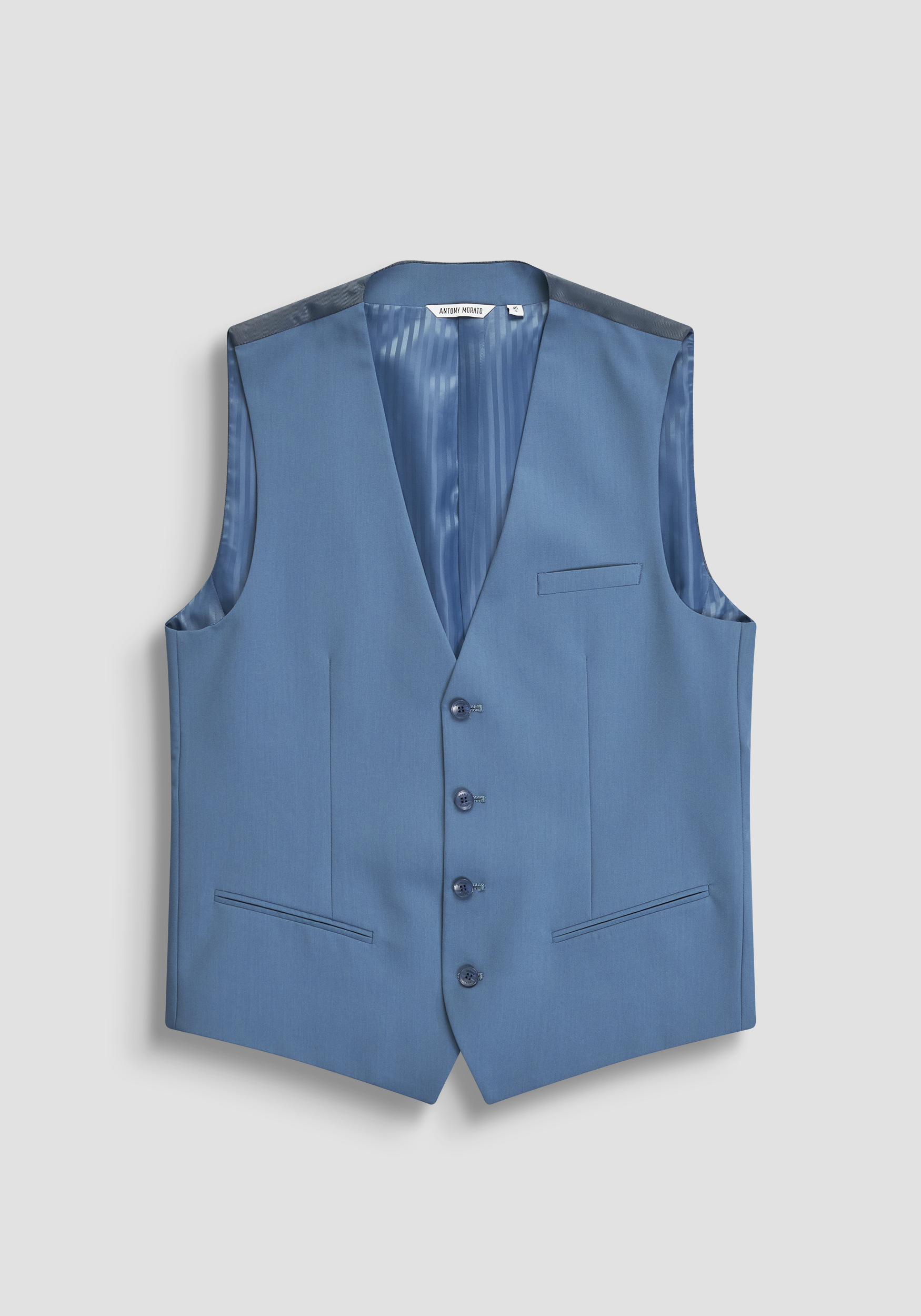 SLIM FIT VEST IN STRETCH VISCOSE BLEND