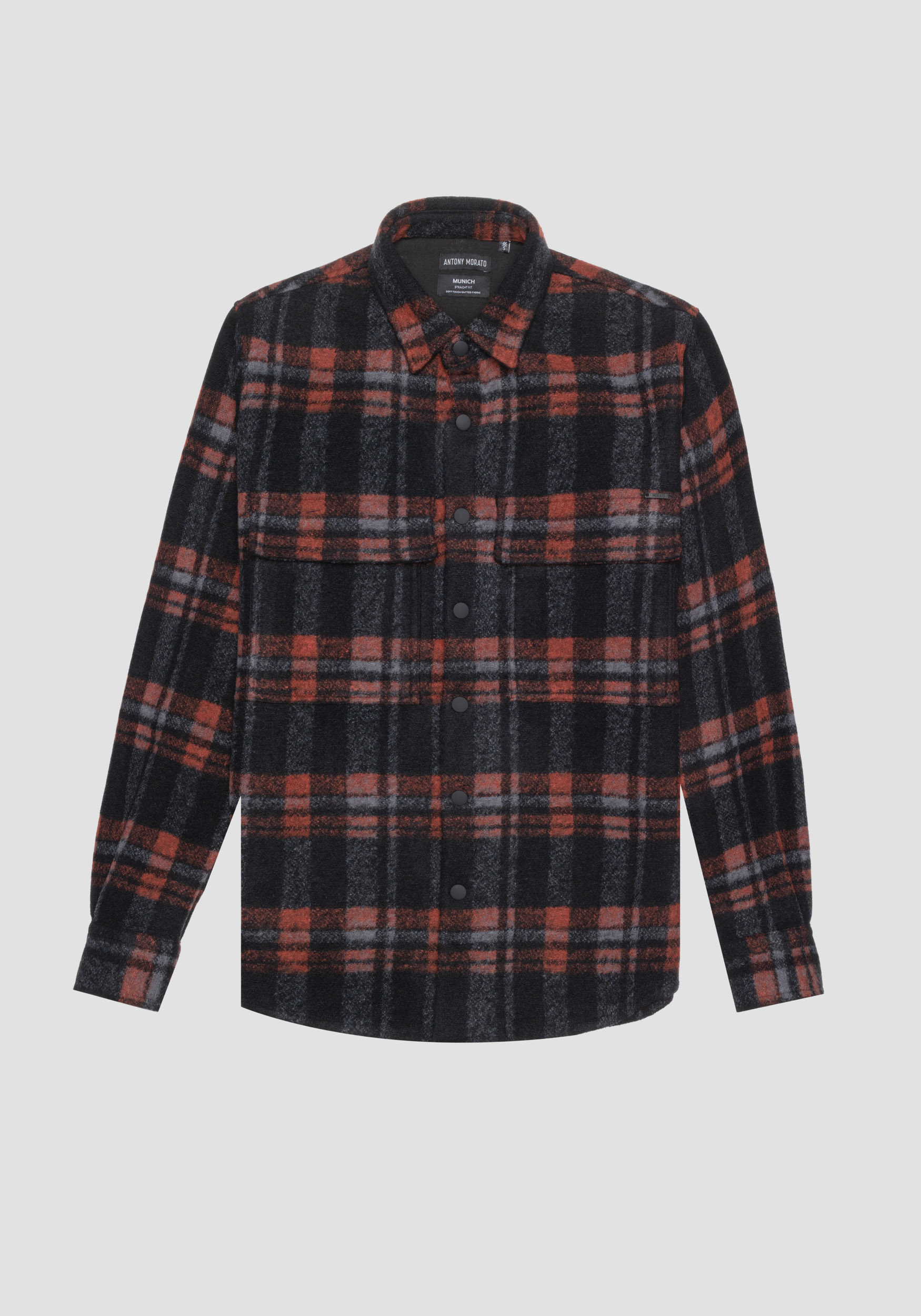 CAMISA REGULAR STRAIGTH FIT «MUNICH» DE TEJIDO MIXTO CÁLIDO