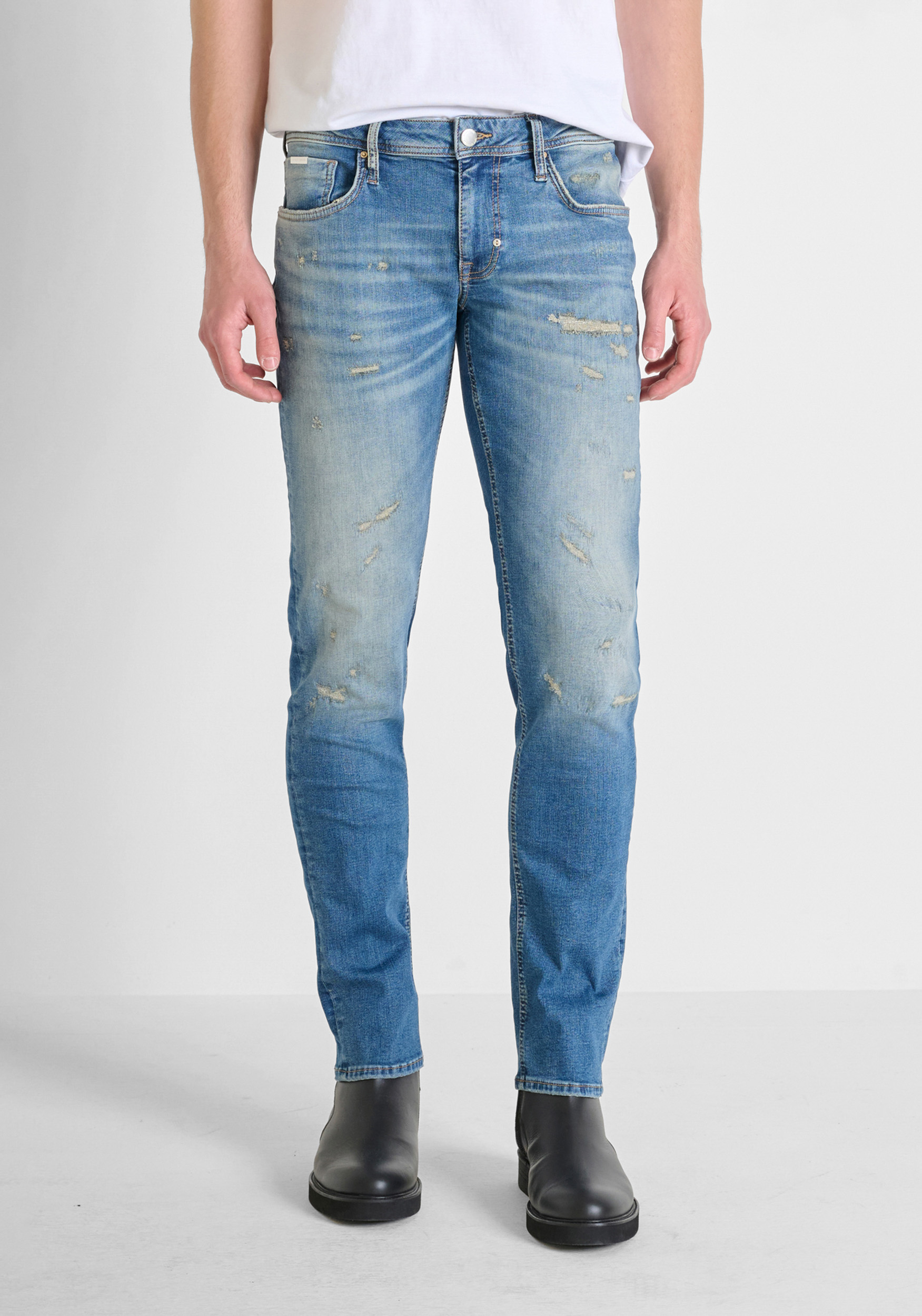 JEANS TAPERED FIT "OZZY" IN DENIM ELASTICO