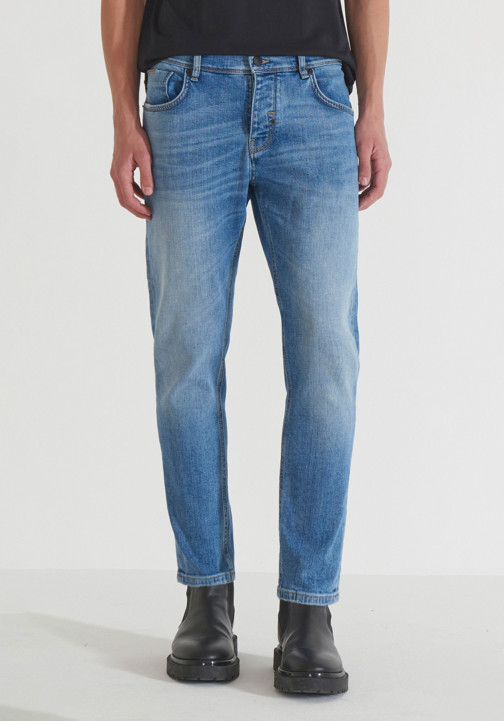 JEANS "ARGON" SLIM FIT ANKLE LENGHT IN DENIM BLU