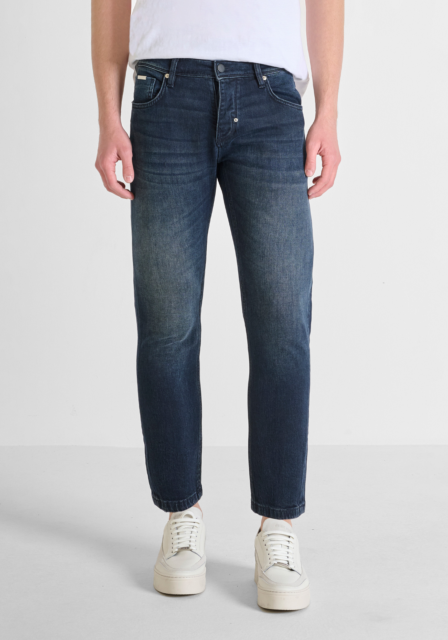 JEANS SLIM ANKLE LENGHT FIT "ARGON" IN DENIM SCURO
