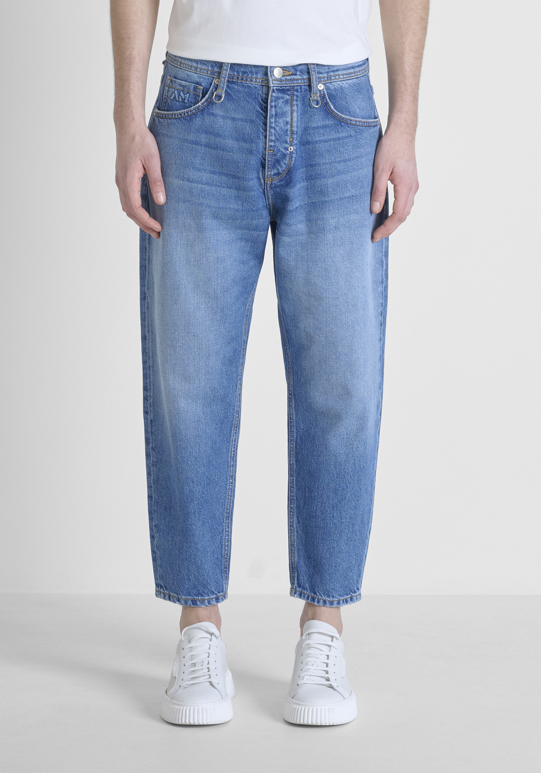 JEANS BAGGY ANKLE LENGHT FIT "DORIS" IN DENIM