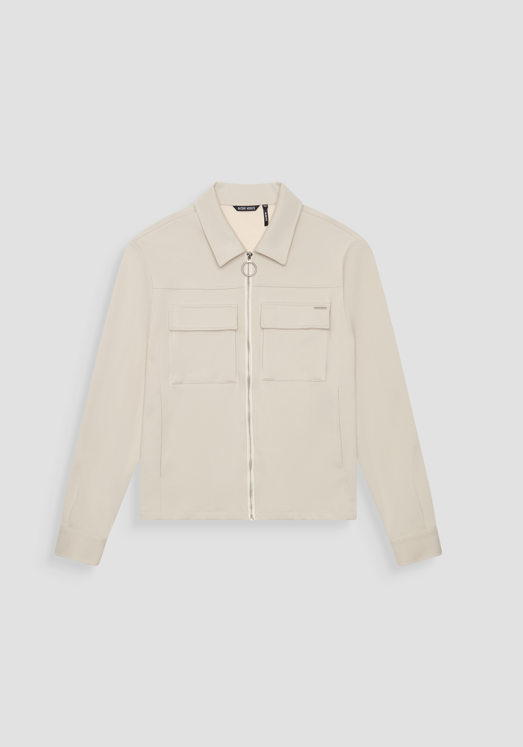 FELPA SLIM FIT IN MISTO COTONE PIQUET CON TARGHETTA LOGATA