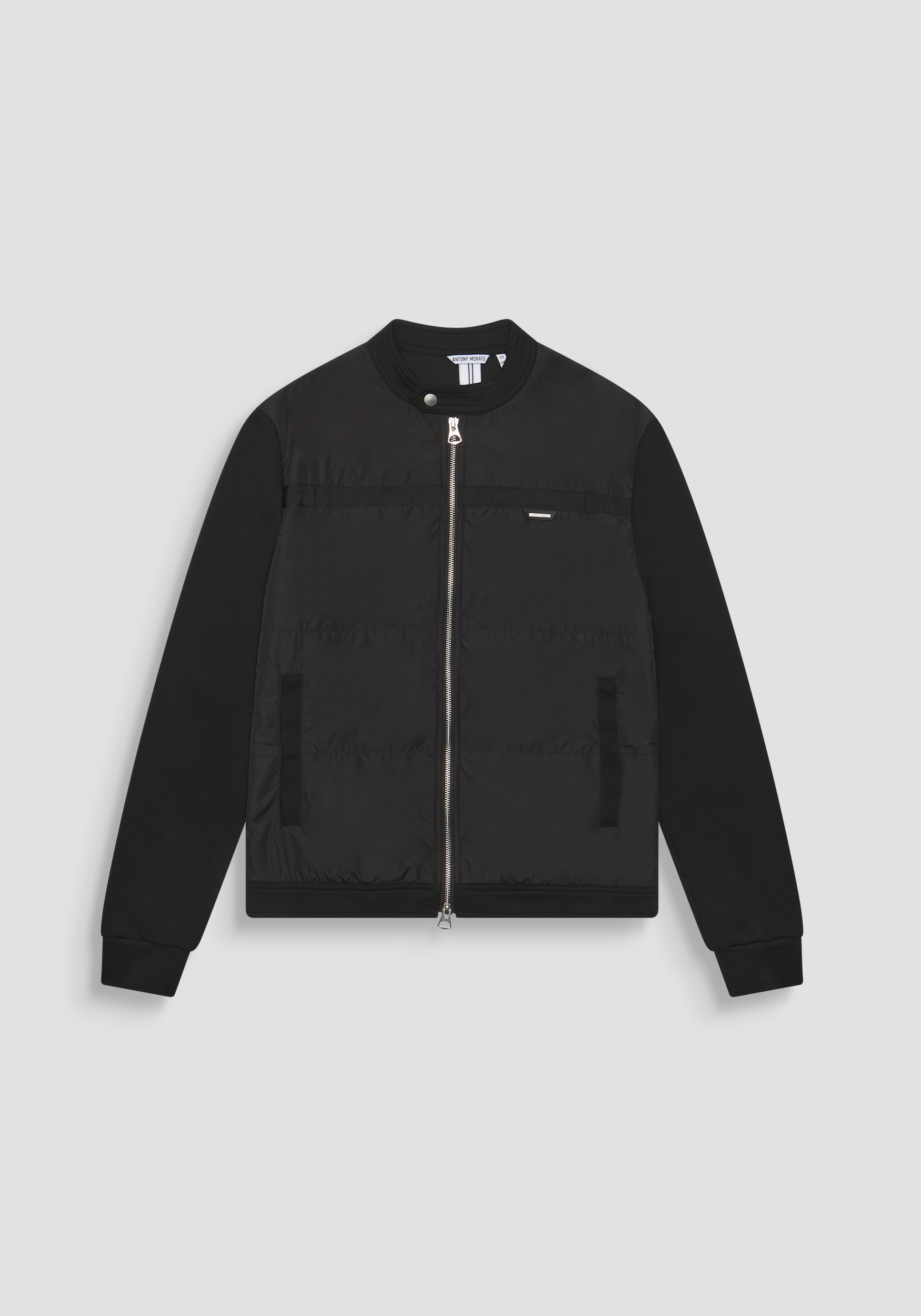 FELPA REGULAR FIT IN MISTO COTONE CON TESSUTO A CONTRASTO
