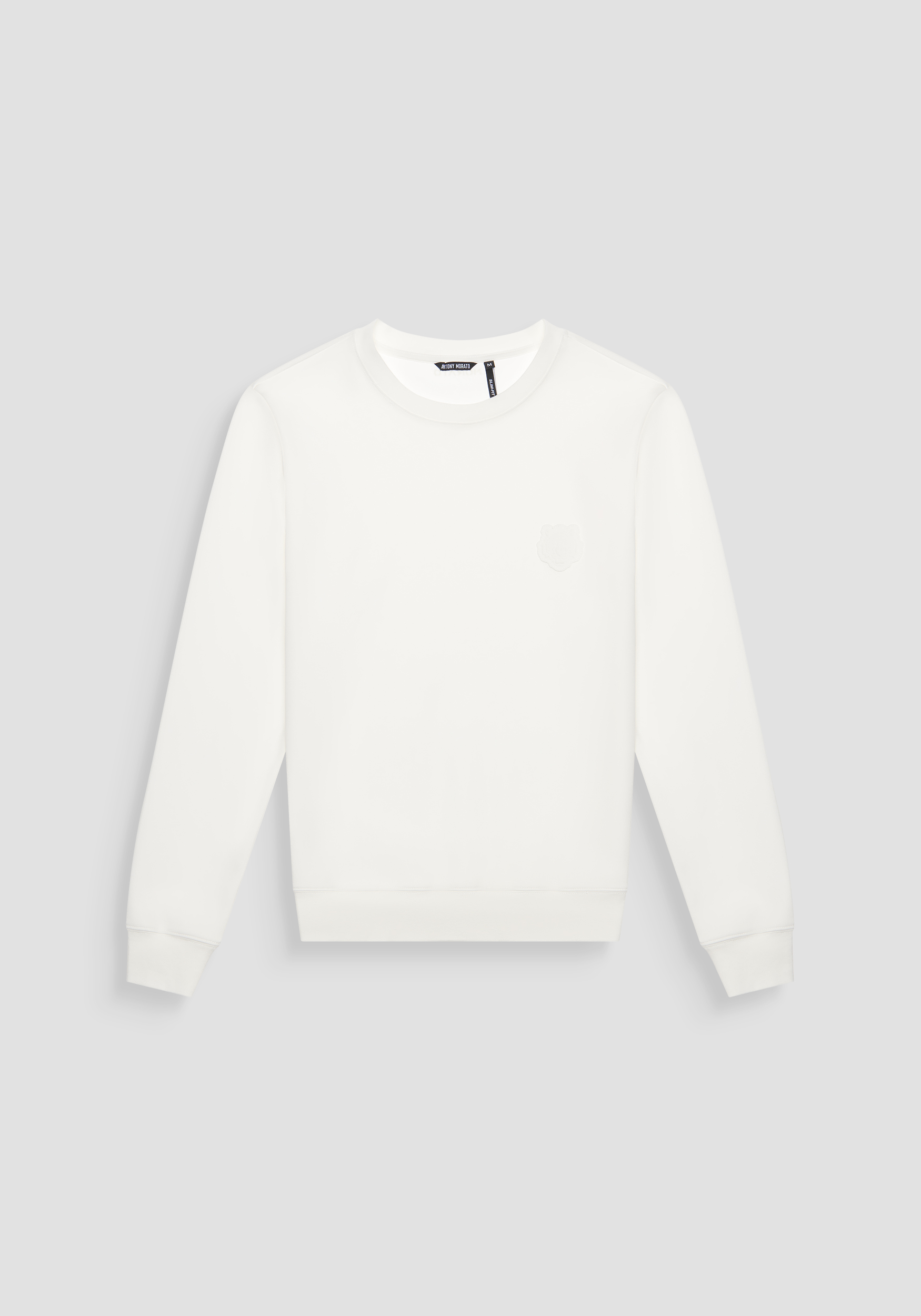 FELPA SLIM FIT IN MISTO COTONE CON LOGO STAMPATO