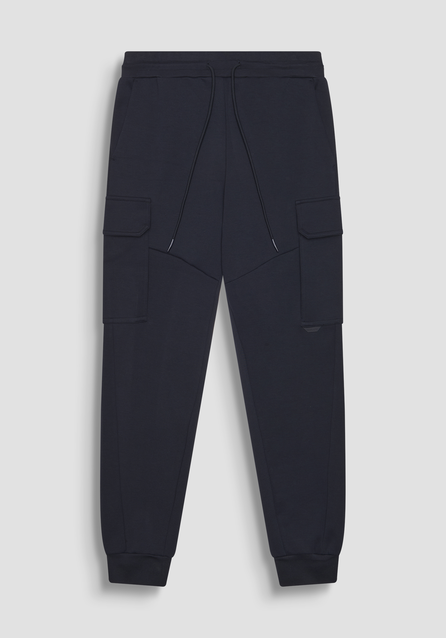 PANTALONI IN FELPA REGULAR FIT IN MISTO COTONE CON LOGO GOMMATO