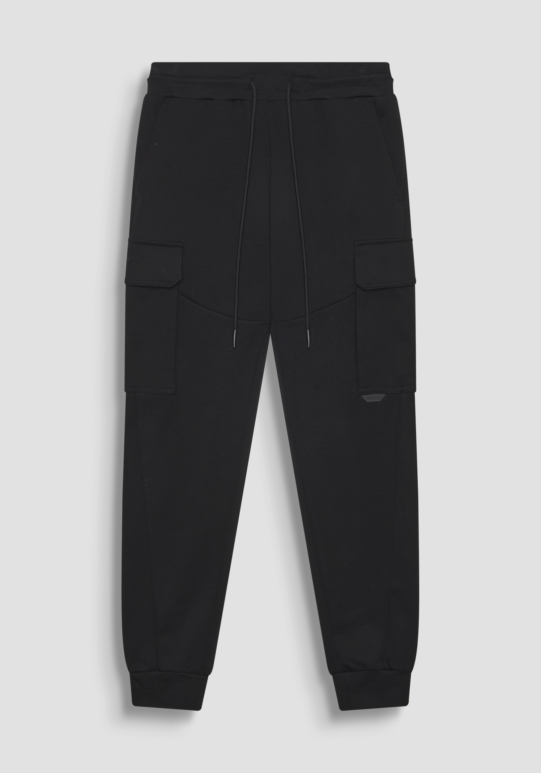 PANTALONI IN FELPA REGULAR FIT IN MISTO COTONE CON LOGO GOMMATO