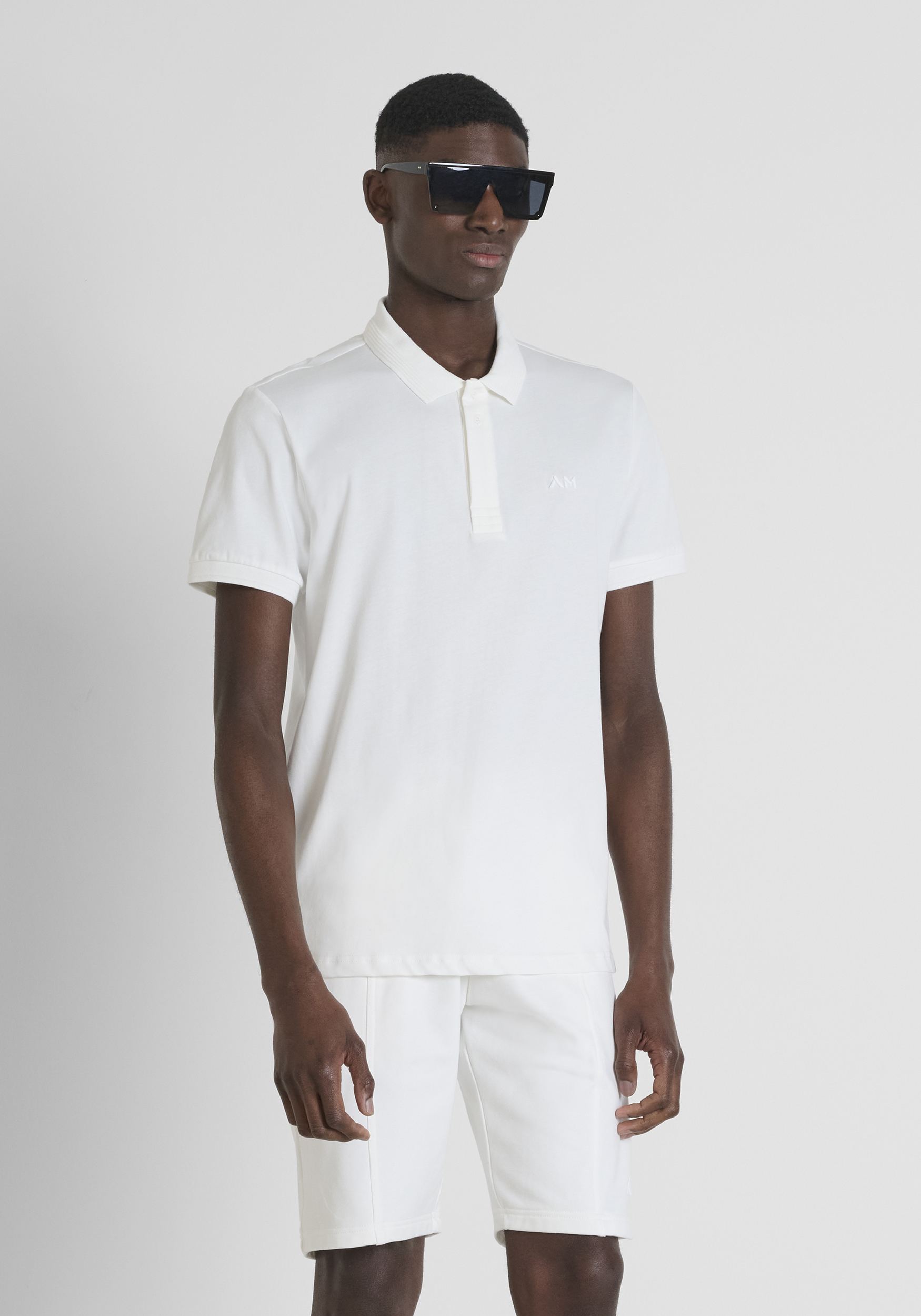 POLO REGULAR FIT IN JERSEY DI COTONE E LOGO RICAMATO