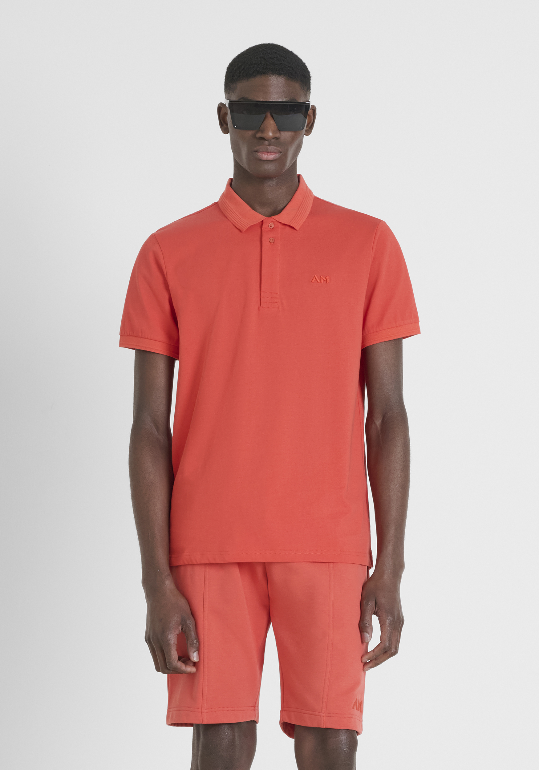 POLO REGULAR FIT IN JERSEY DI COTONE E LOGO RICAMATO