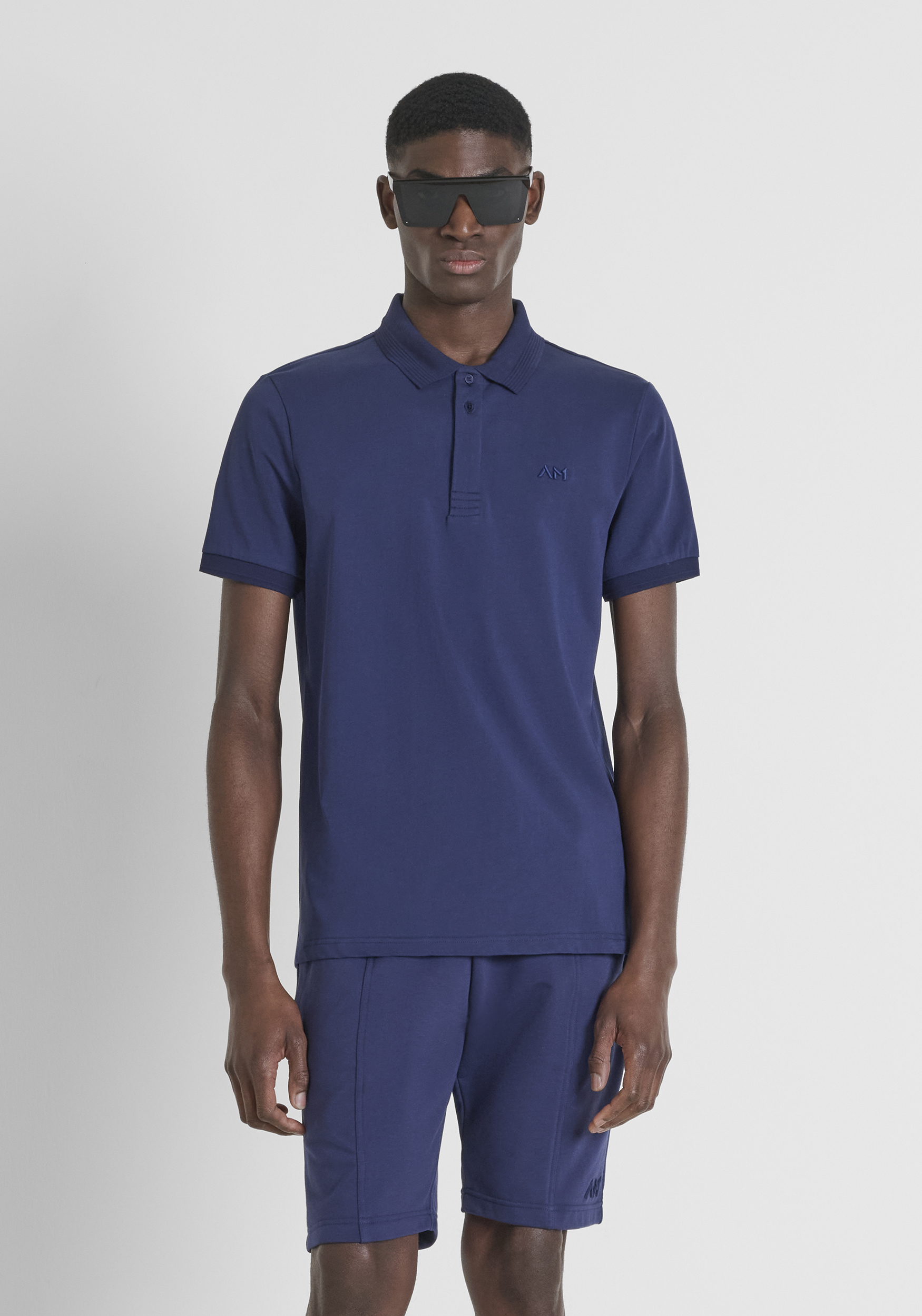POLO REGULAR FIT IN JERSEY DI COTONE E LOGO RICAMATO