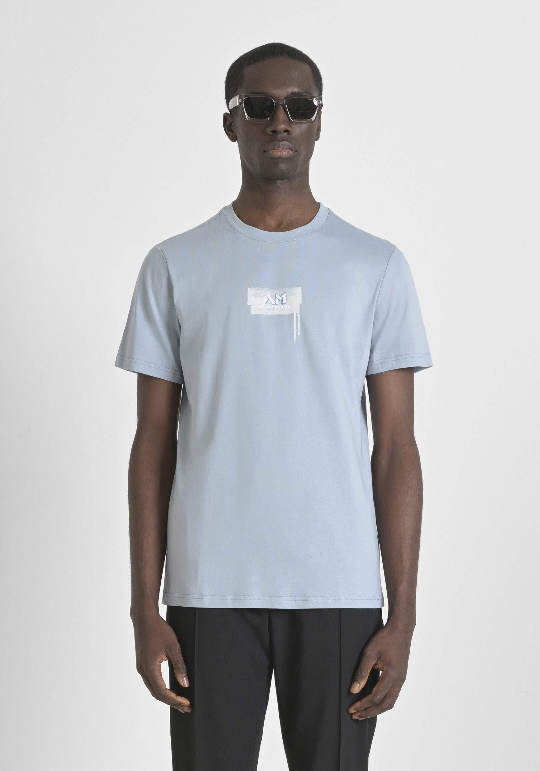 T-SHIRT REGULAR FIT IN JERSEY DI COTONE CON LOGO