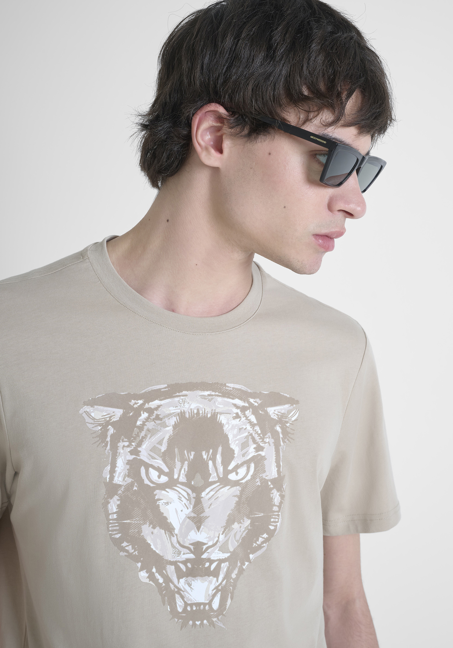 T-SHIRT REGULAR FIT IN JERSEY DI COTONE CON STAMPA