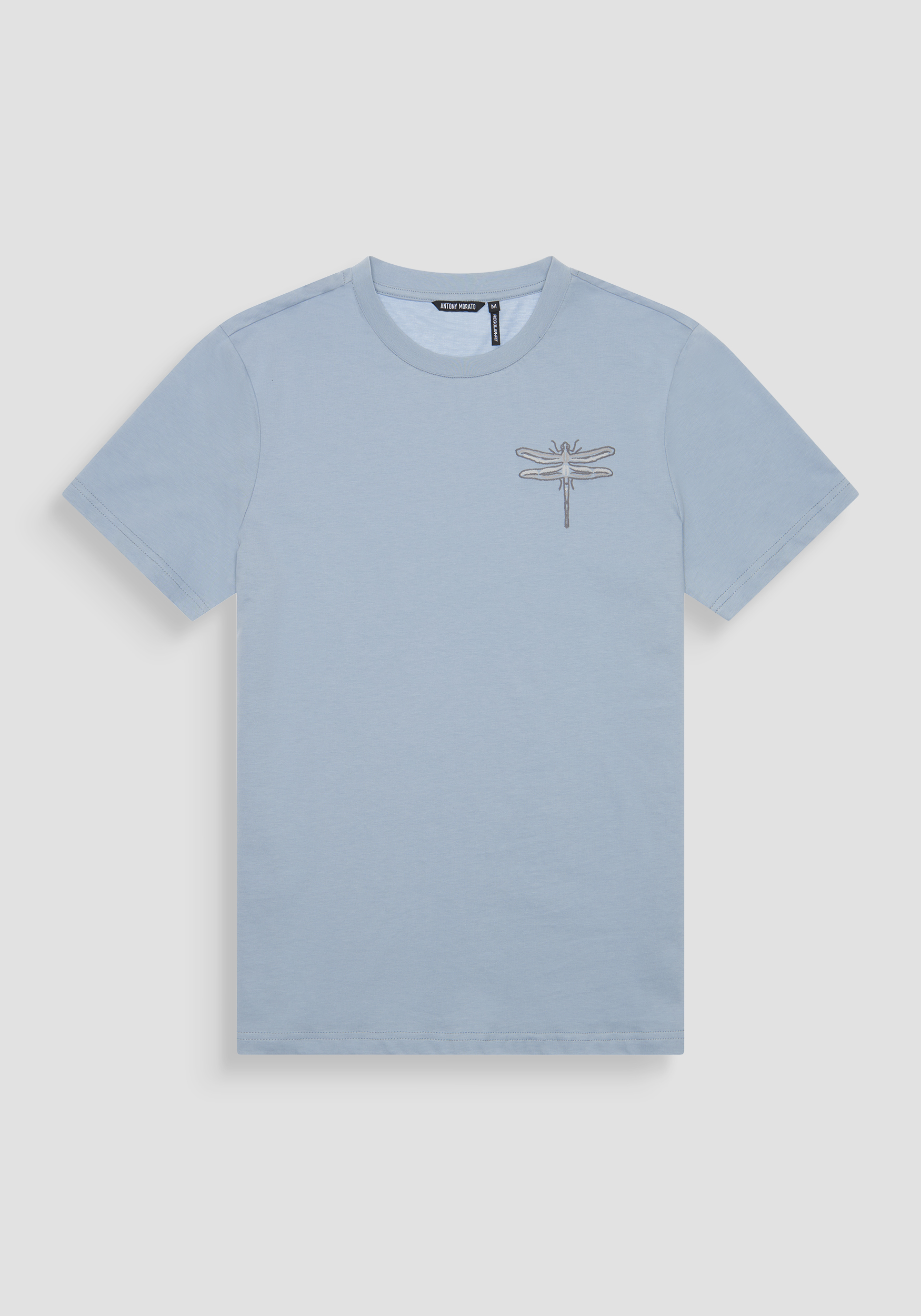 T-SHIRT REGULAR FIT IN JERSEY DI COTONE CON STAMPA EFFETTO SPONGE