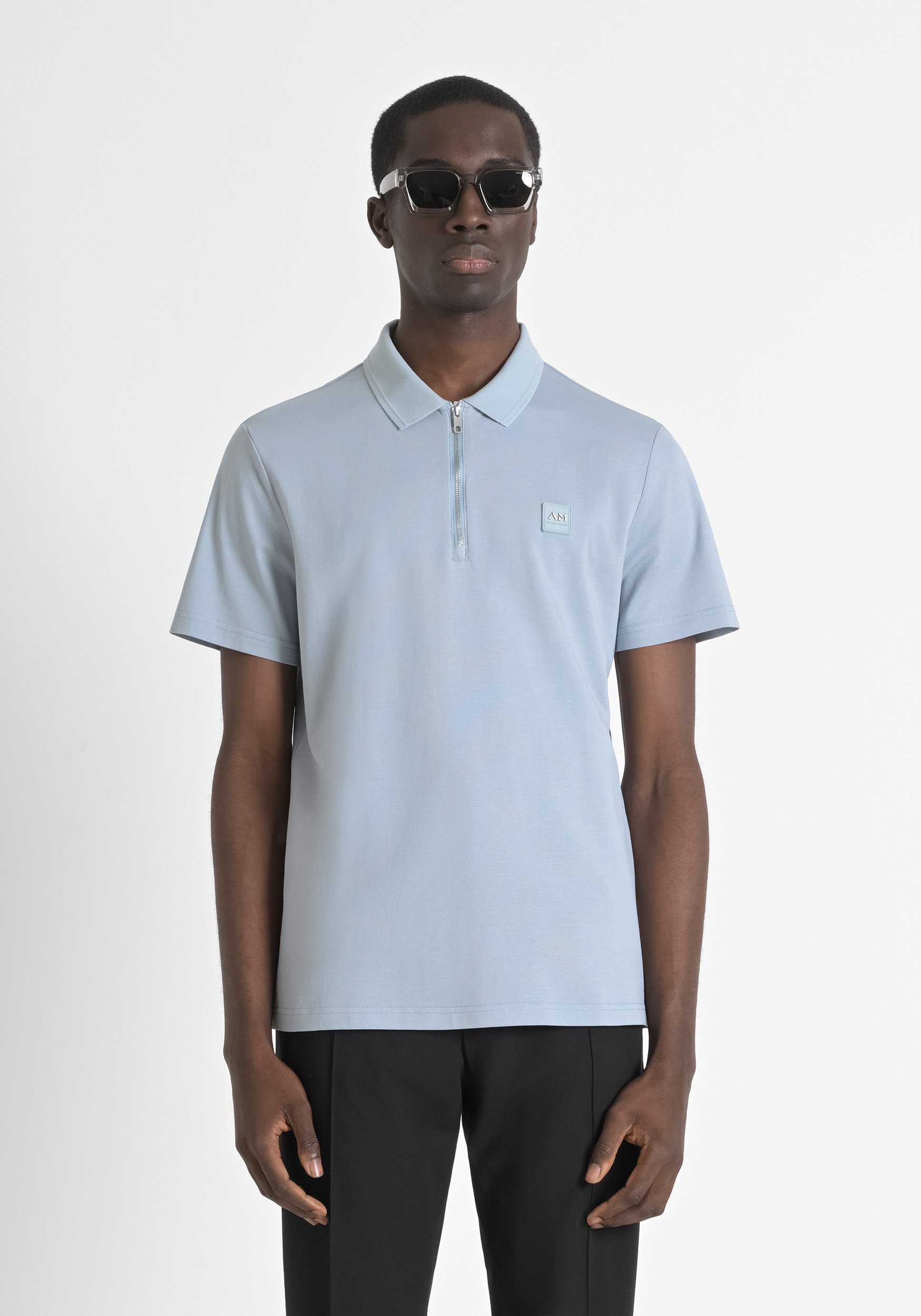 POLO REGULAR FIT IN PIQUET DI COTONE CON PATCH