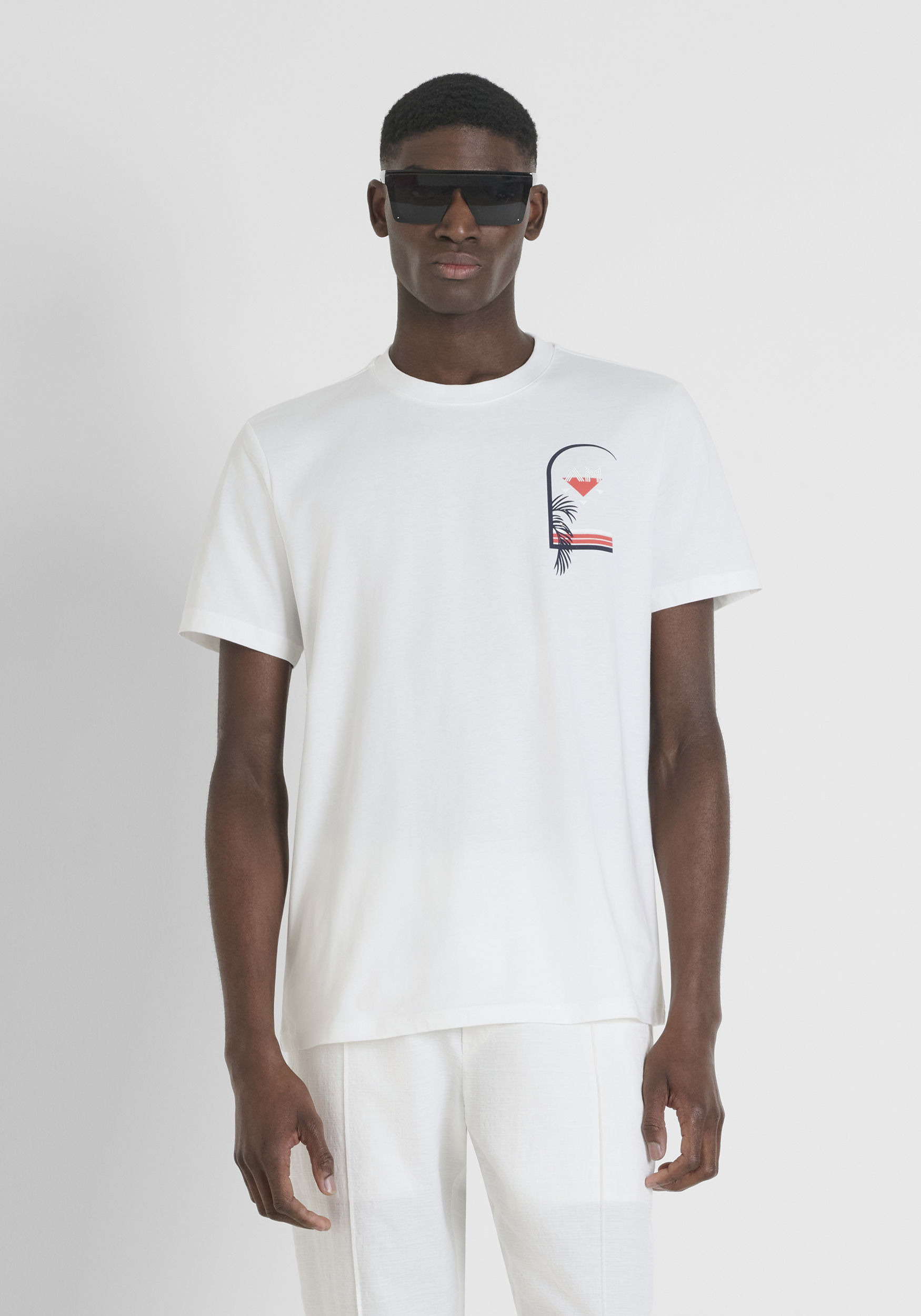 T-SHIRT REGULAR FIT IN JERSEY DI COTONE CON STAMPA