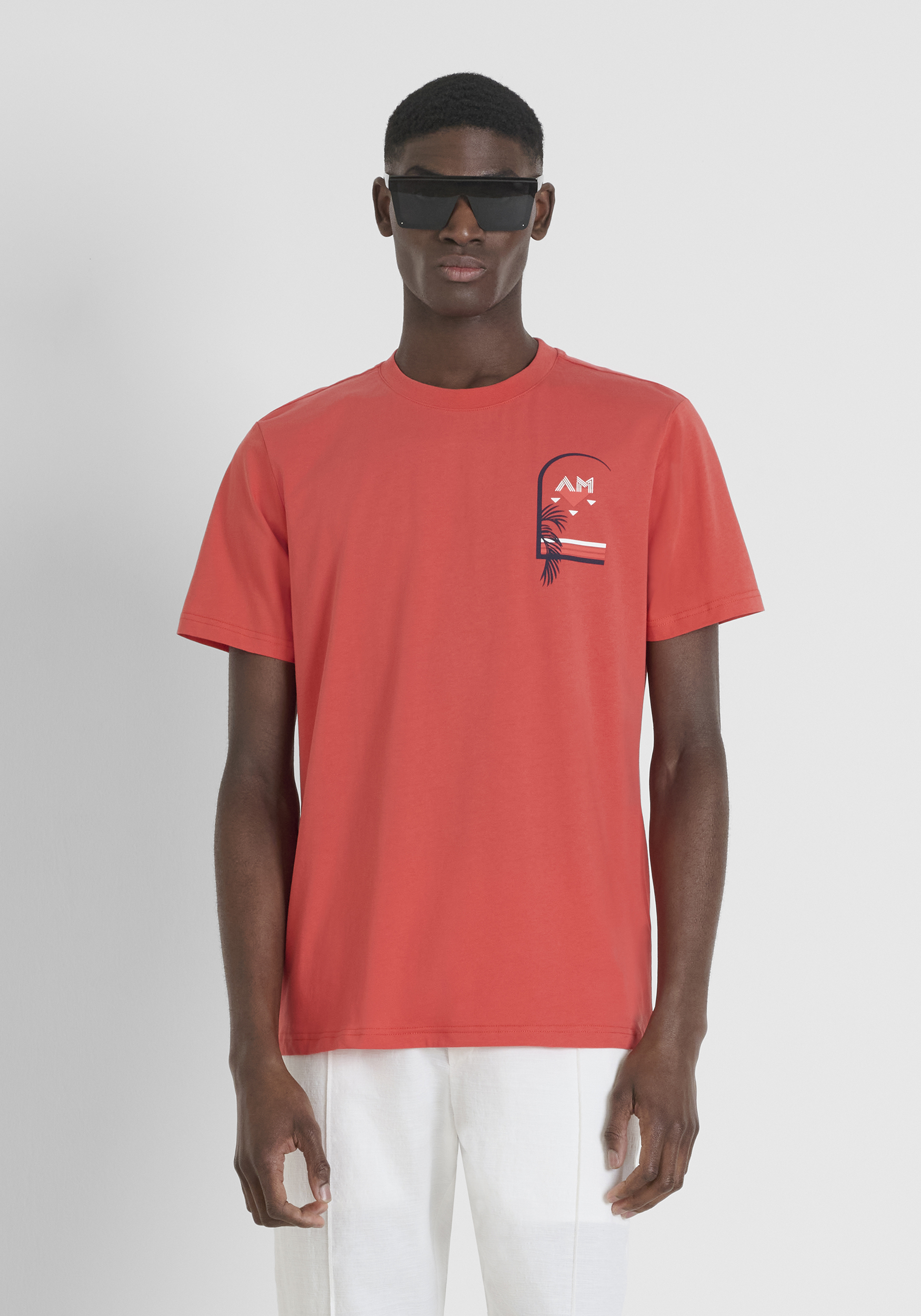 T-SHIRT REGULAR FIT IN JERSEY DI COTONE CON STAMPA