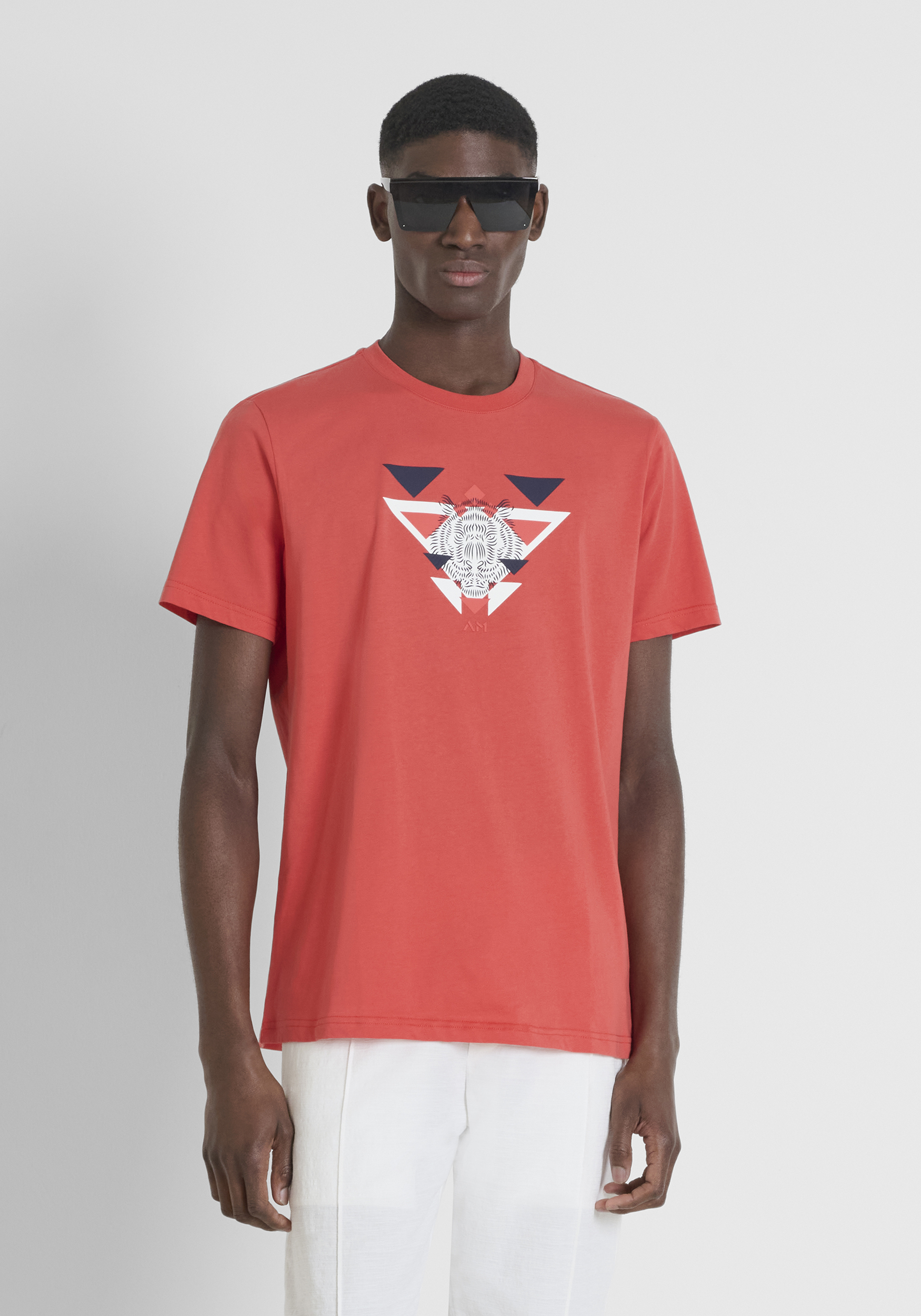 T-SHIRT REGULAR FIT IN JERSEY DI COTONE CON LOGO STAMPATO