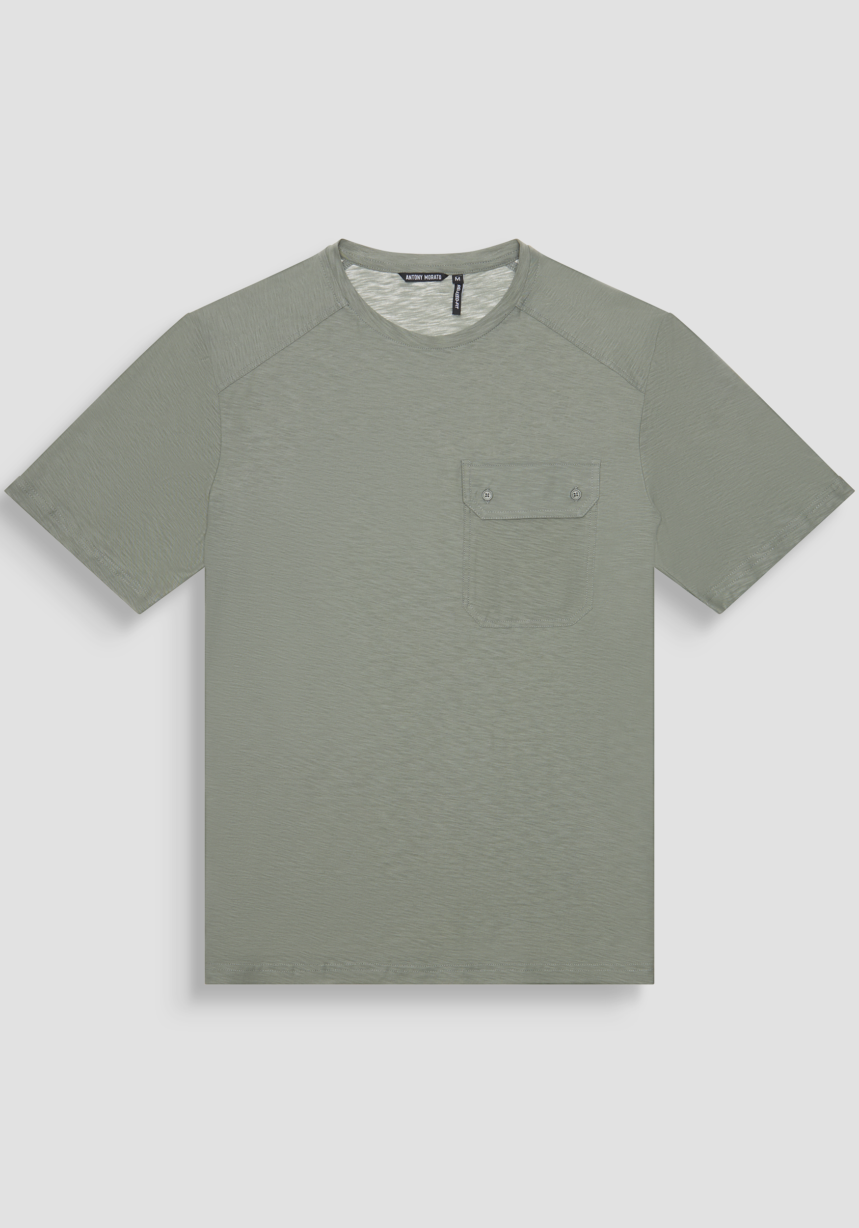 T-SHIRT RELAXED FIT IN COTONE CON PLACCHETTA LOGATA