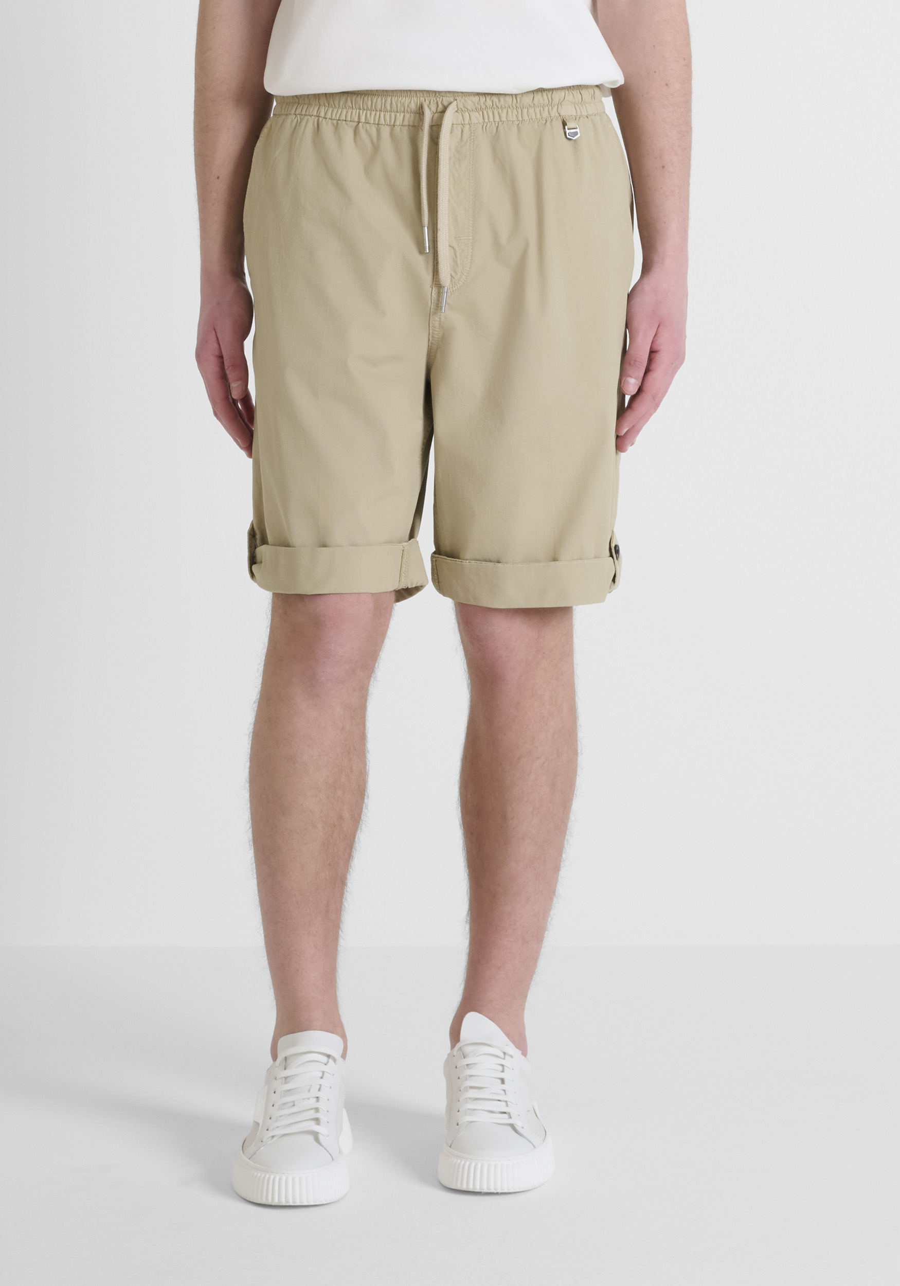 SHORTS REGULAR FIT "JESS" IN MISTO COTONE ELASTICO