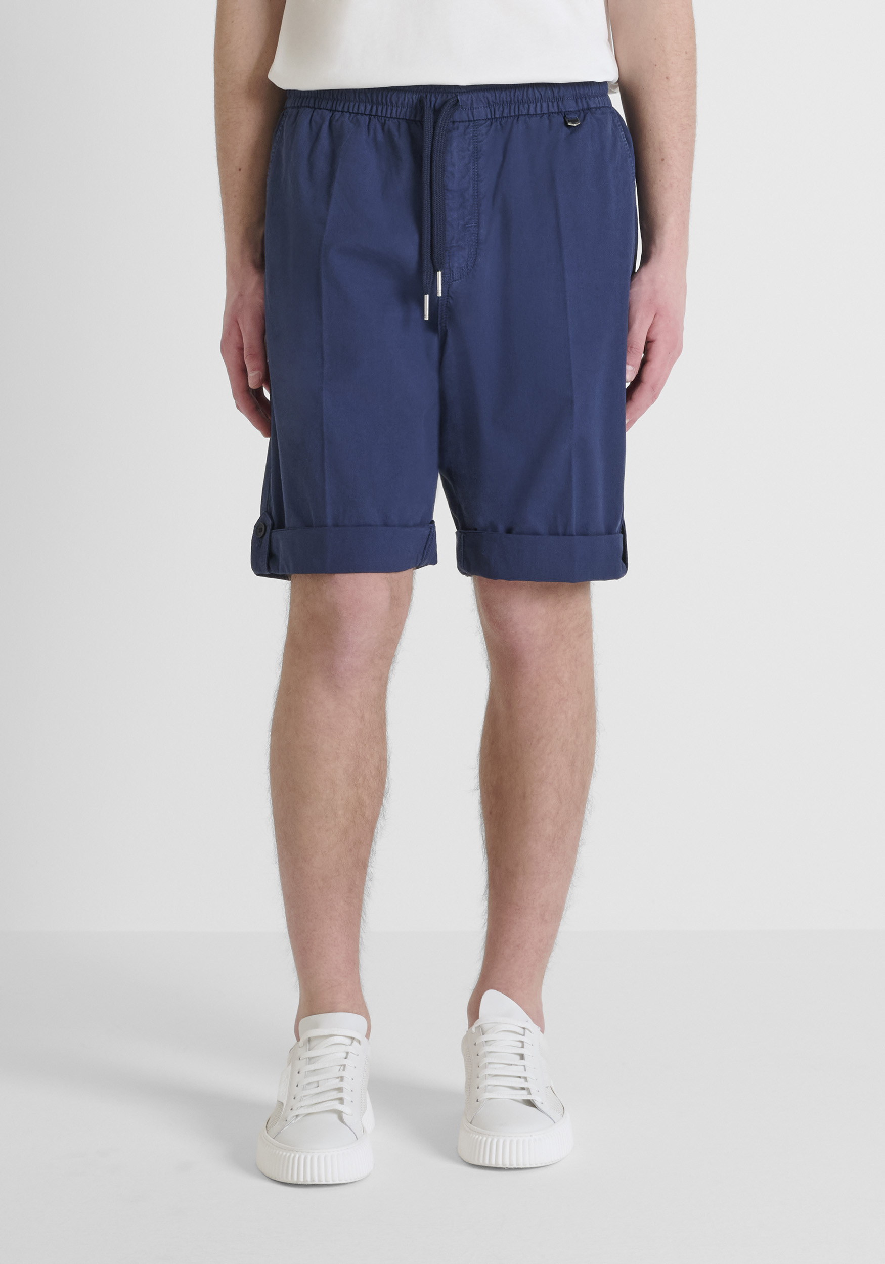 SHORTS REGULAR FIT "JESS" IN MISTO COTONE ELASTICO EFFETTO DYE