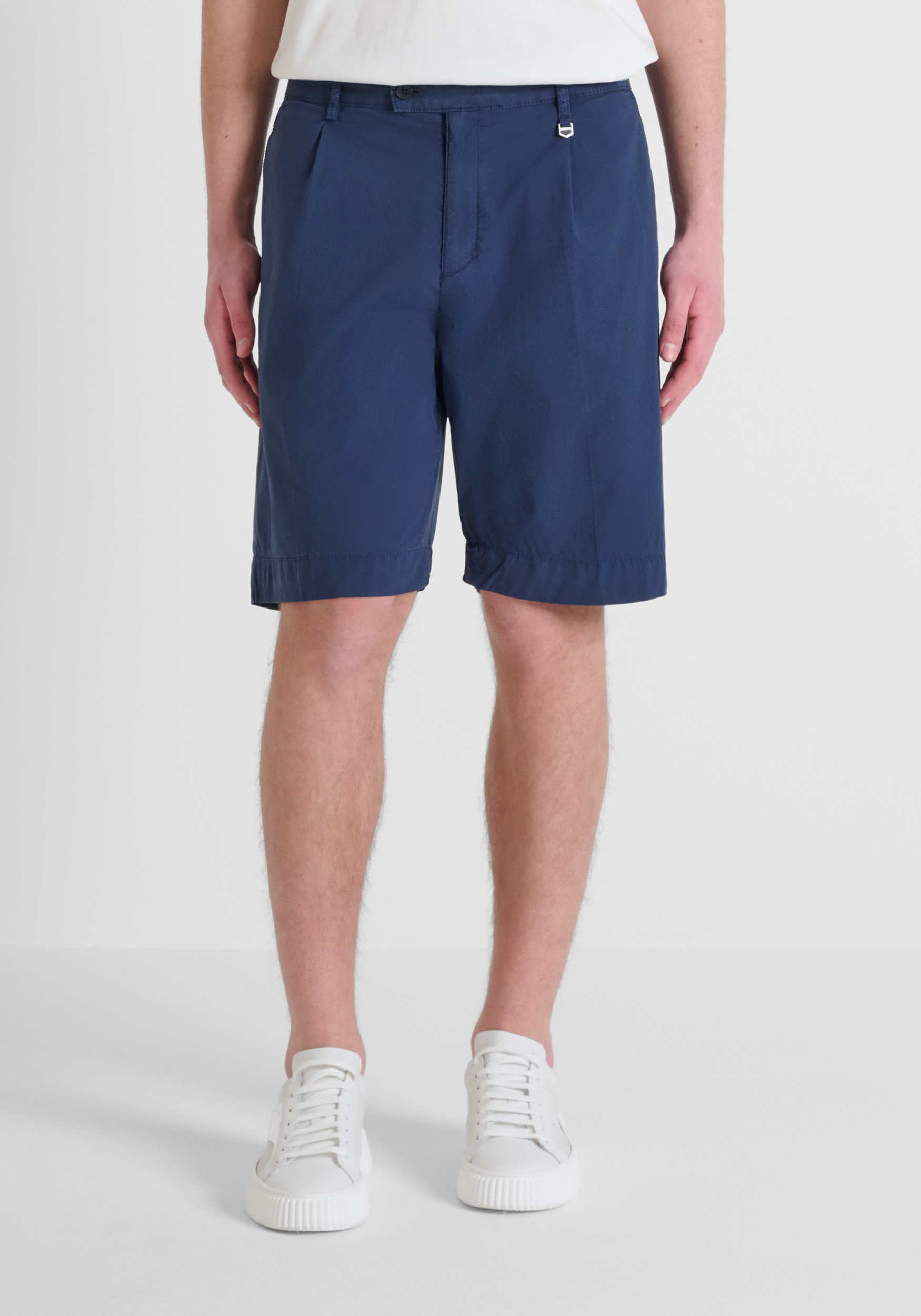 SHORTS REGULAR FIT "GAEL" IN POPELINE DI COTONE ELASTICO