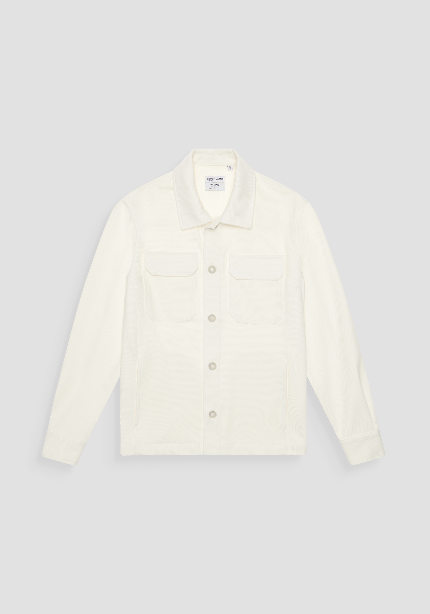 CAMICIA STRAIGHT FIT "HAMAR" IN MISTO COTONE ELASTICO