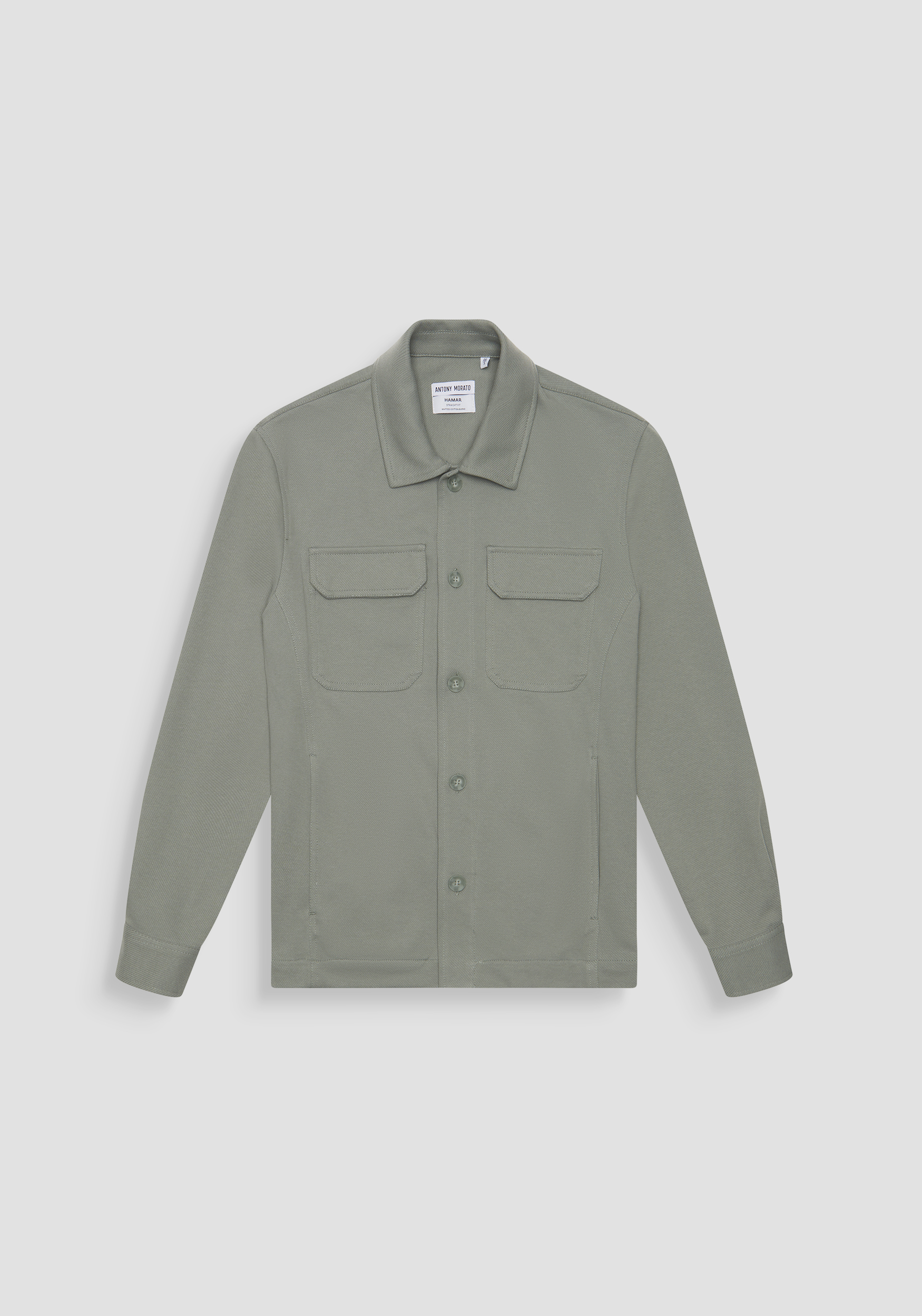 CAMICIA STRAIGHT FIT "HAMAR" IN MISTO COTONE ELASTICO
