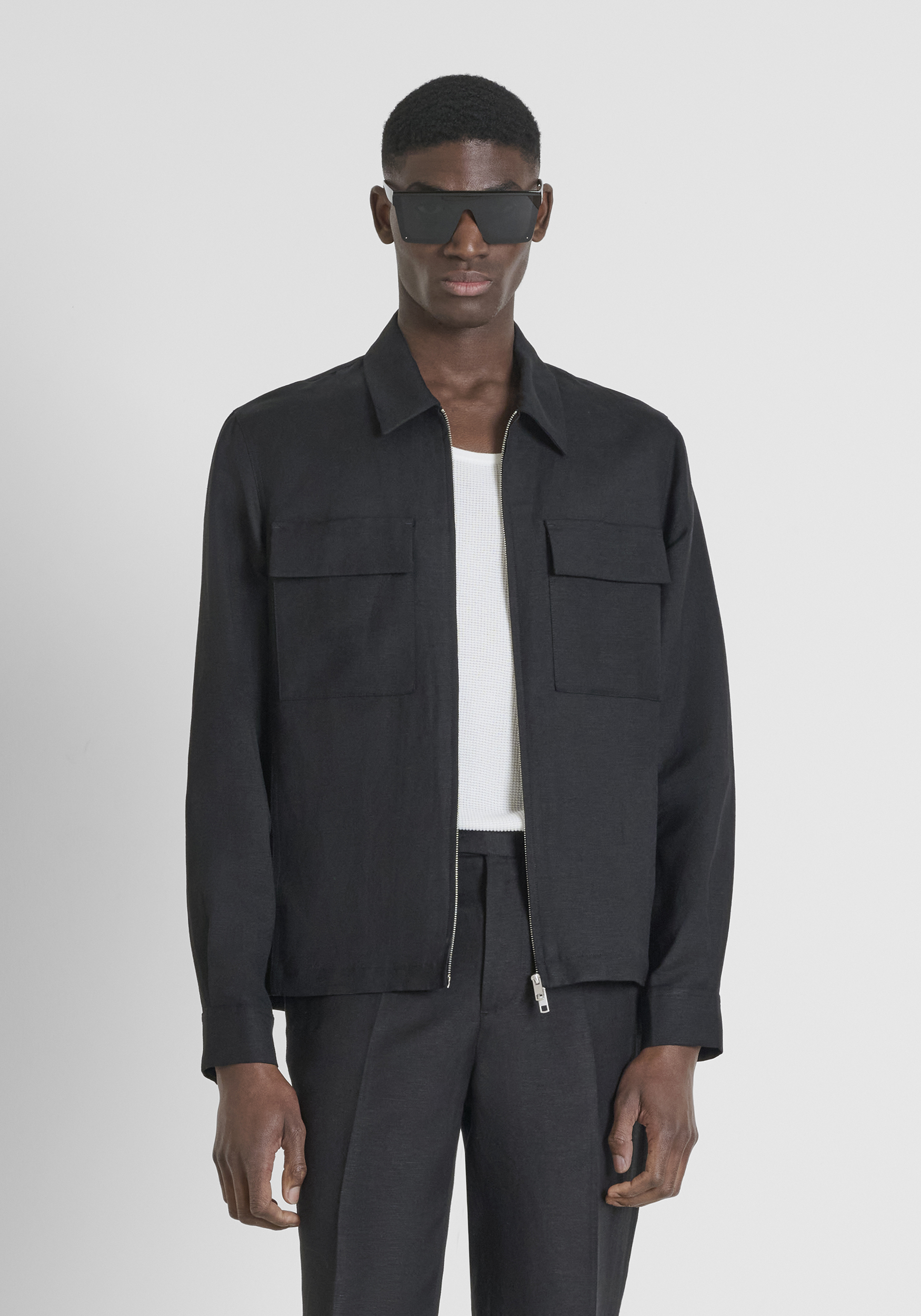 CAMICIA RELAXED FIT "BREMA" IN MISTO LINO