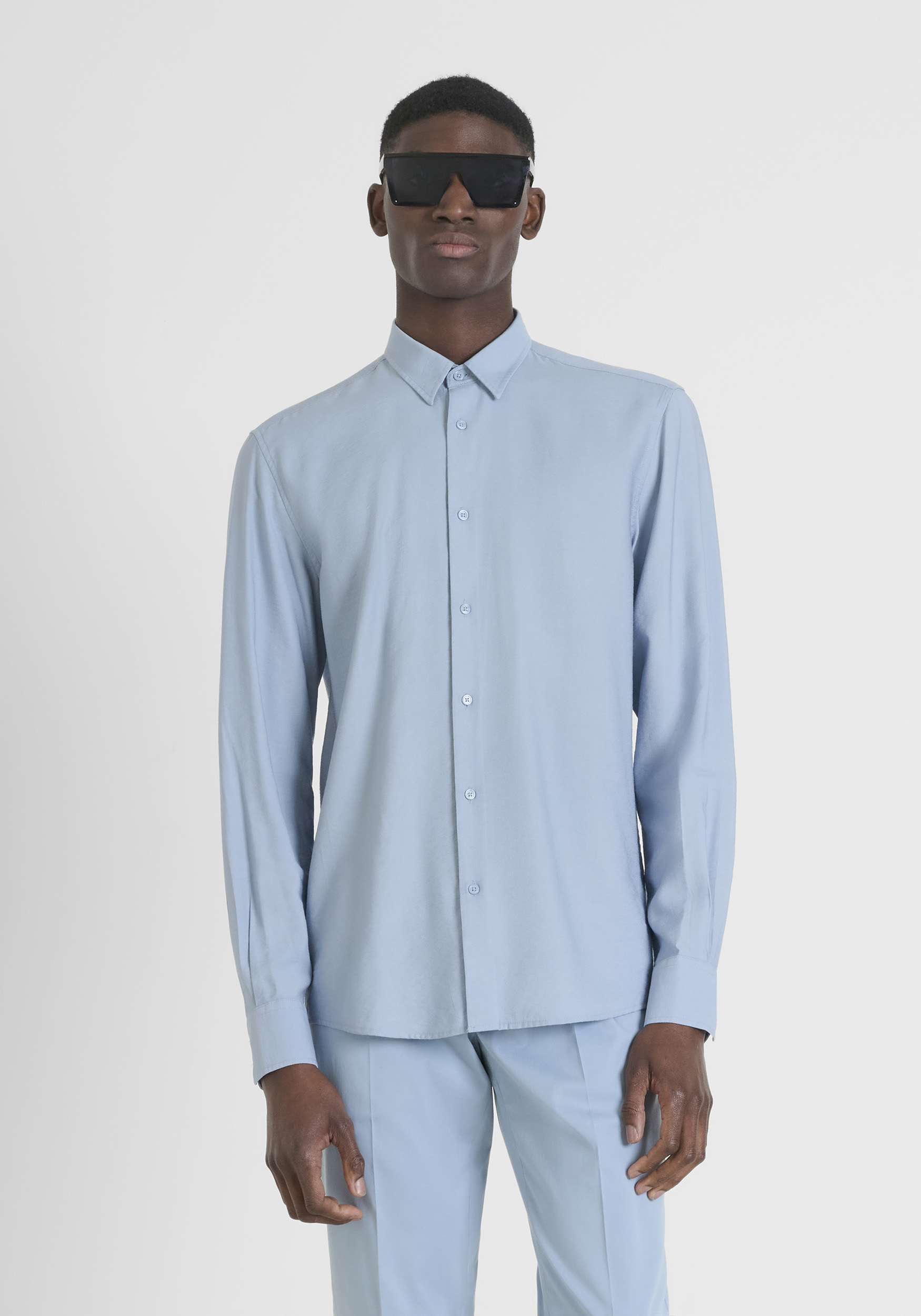 CAMICIA REGULAR FIT "NAPOLI" IN MISTO VISCOSA