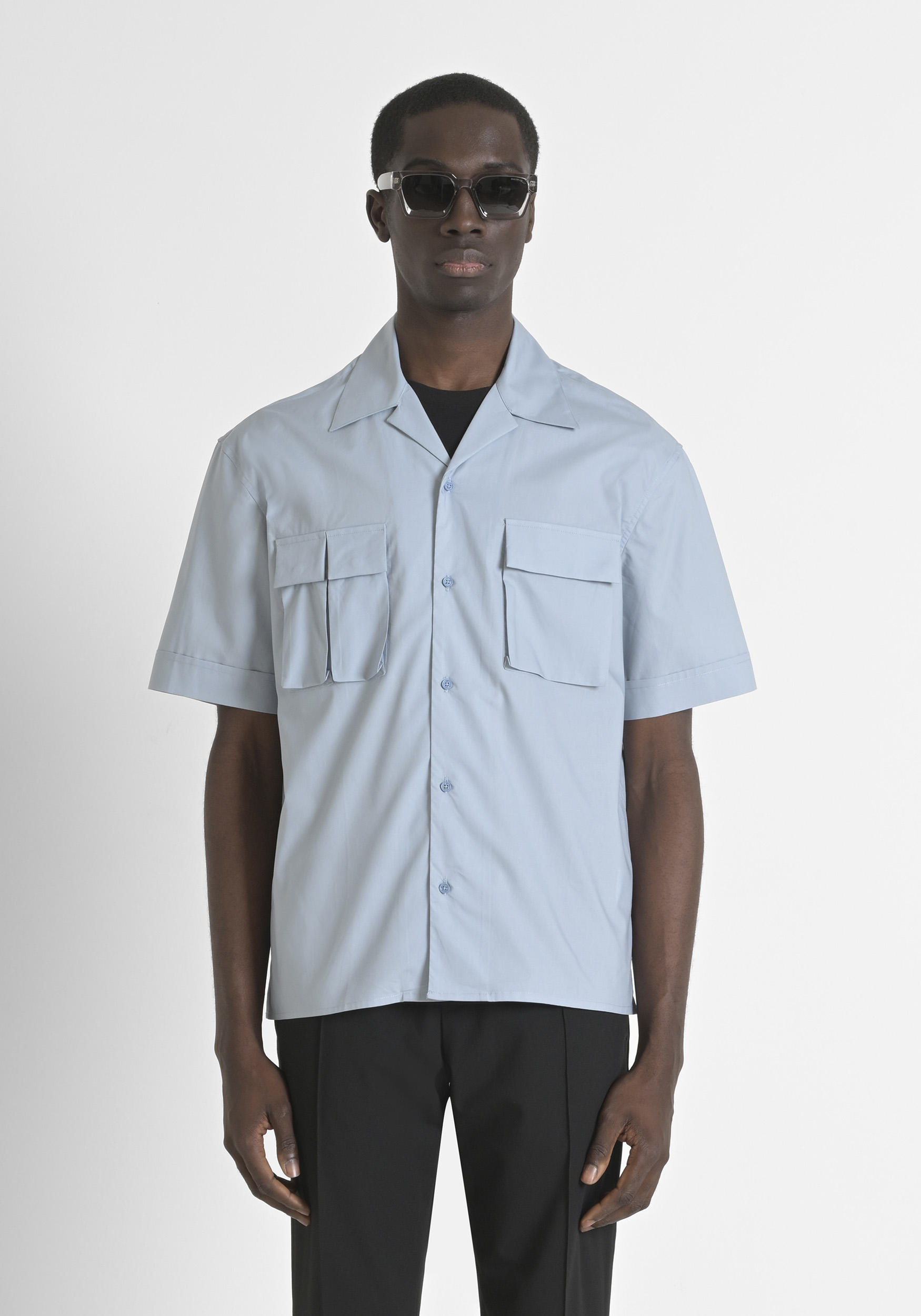 CAMICIA RELAXED FIT "GRANADA" IN POPELINE MISTO