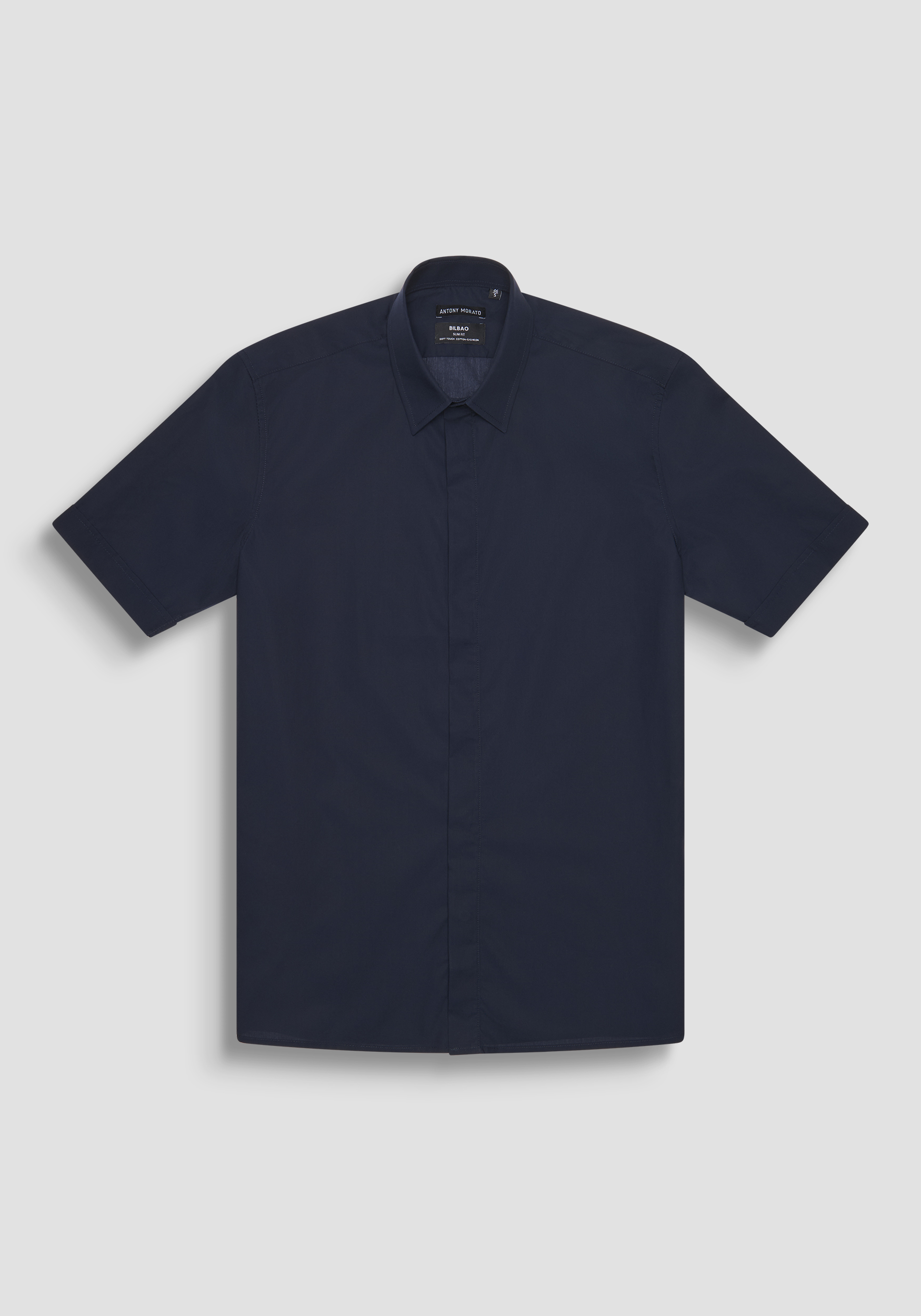 CAMICIA SLIM FIT "BILBAO" IN COTONE TOCCO MORBIDO EASY IRON