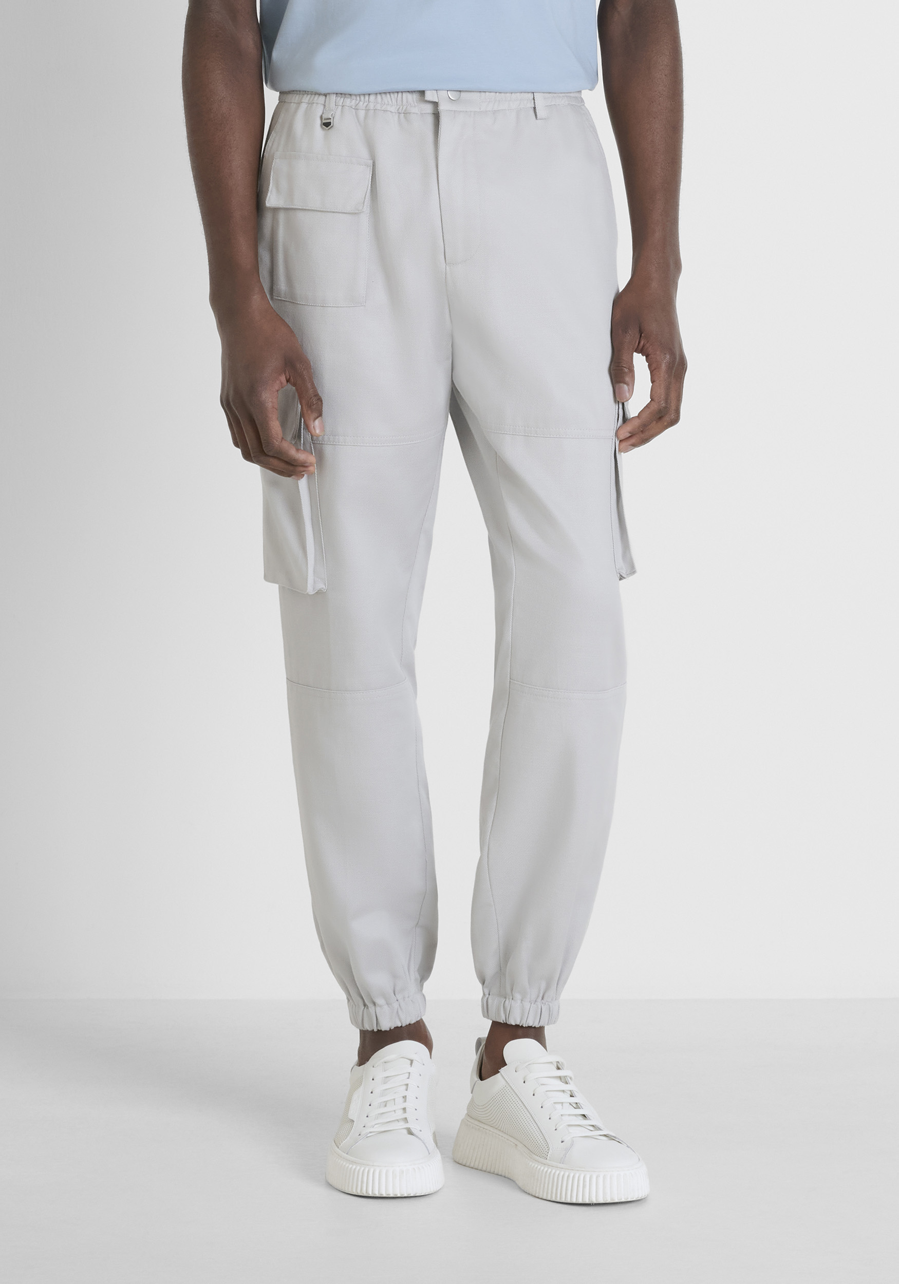 PANTALONI REGULAR FIT "DYLAN" IN TWILL DI COTONE