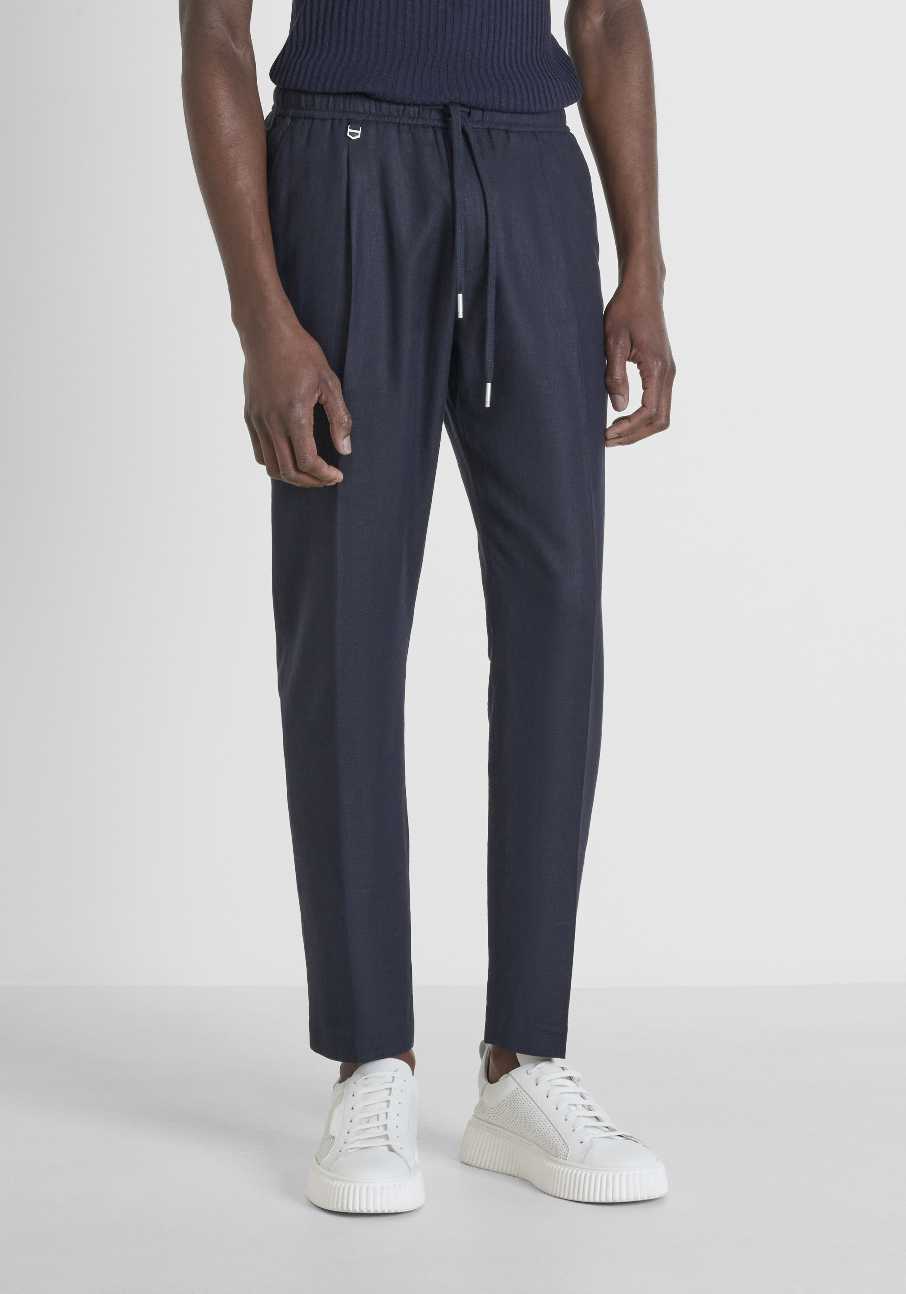 PANTALONI REGULAR FIT "NEIL" IN MISTO LINO