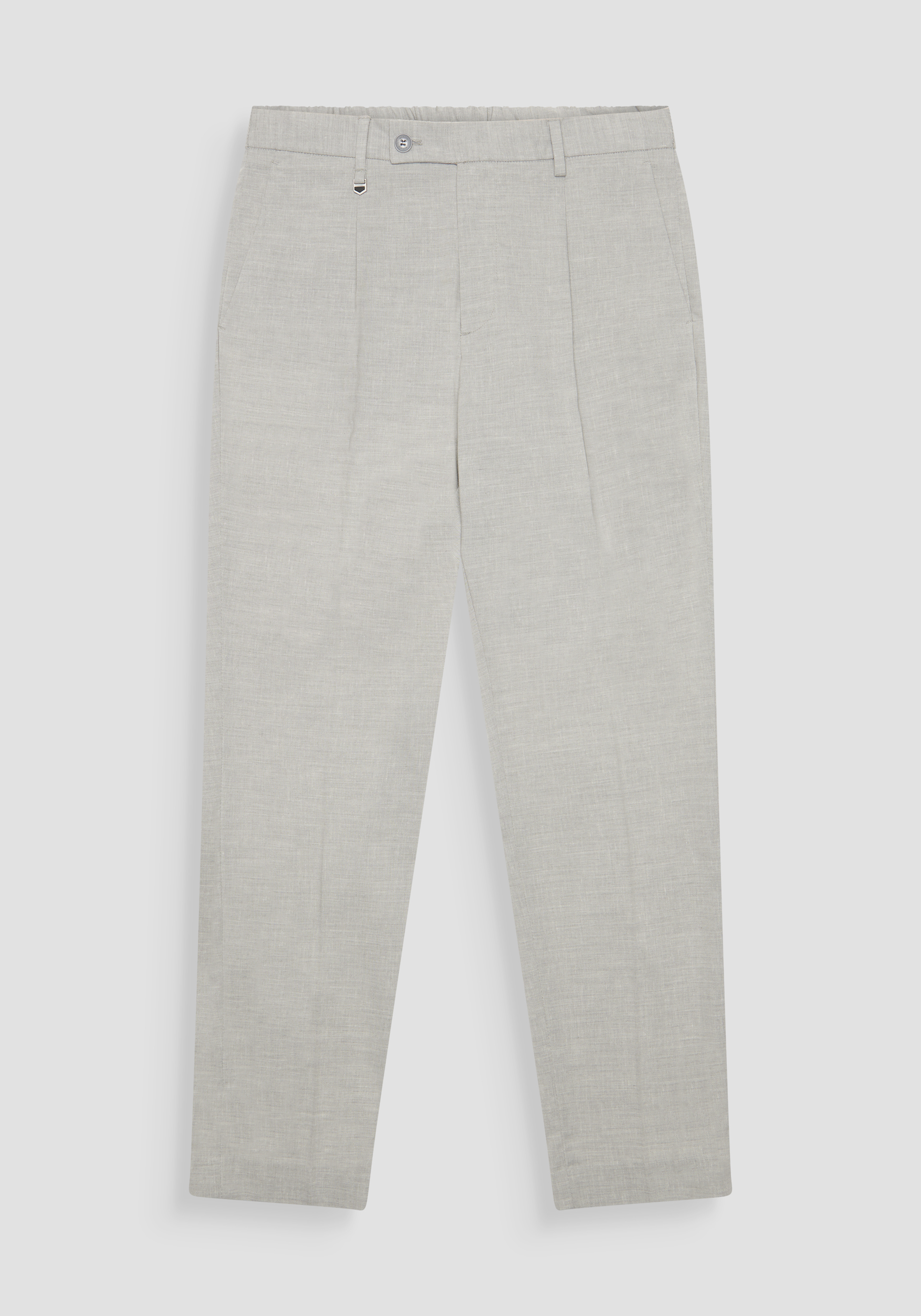 PANTALONI REGULAR FIT "LUIS" IN MISTO LINO