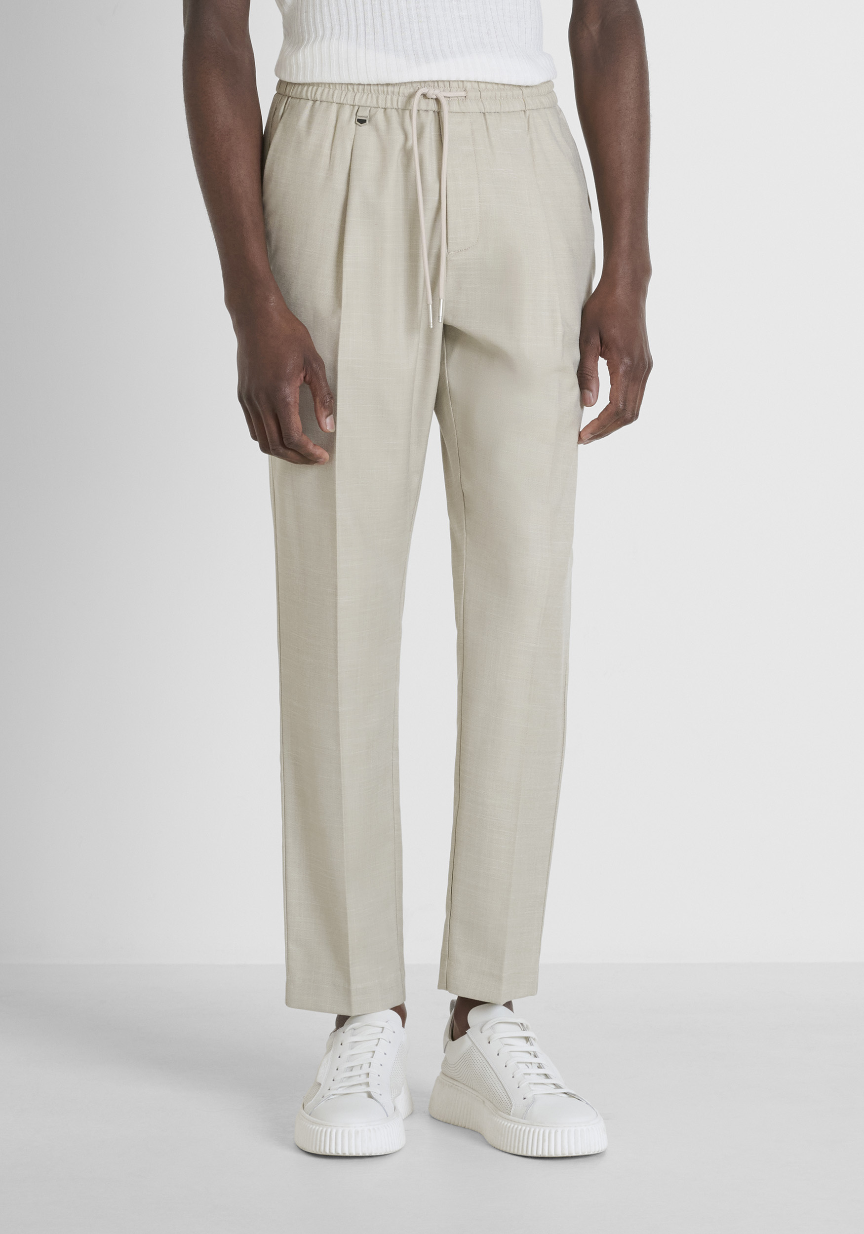 PANTALONI REGULAR FIT "NEIL" IN MISTO VISCOSA ELASTICA