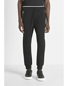 PANTALONI SLIM FIT IN COTONE CON LOGO STAMPATO