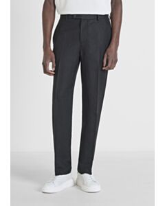 PANTALONI RELAXED FIT "EVAN" IN MISTO LINO