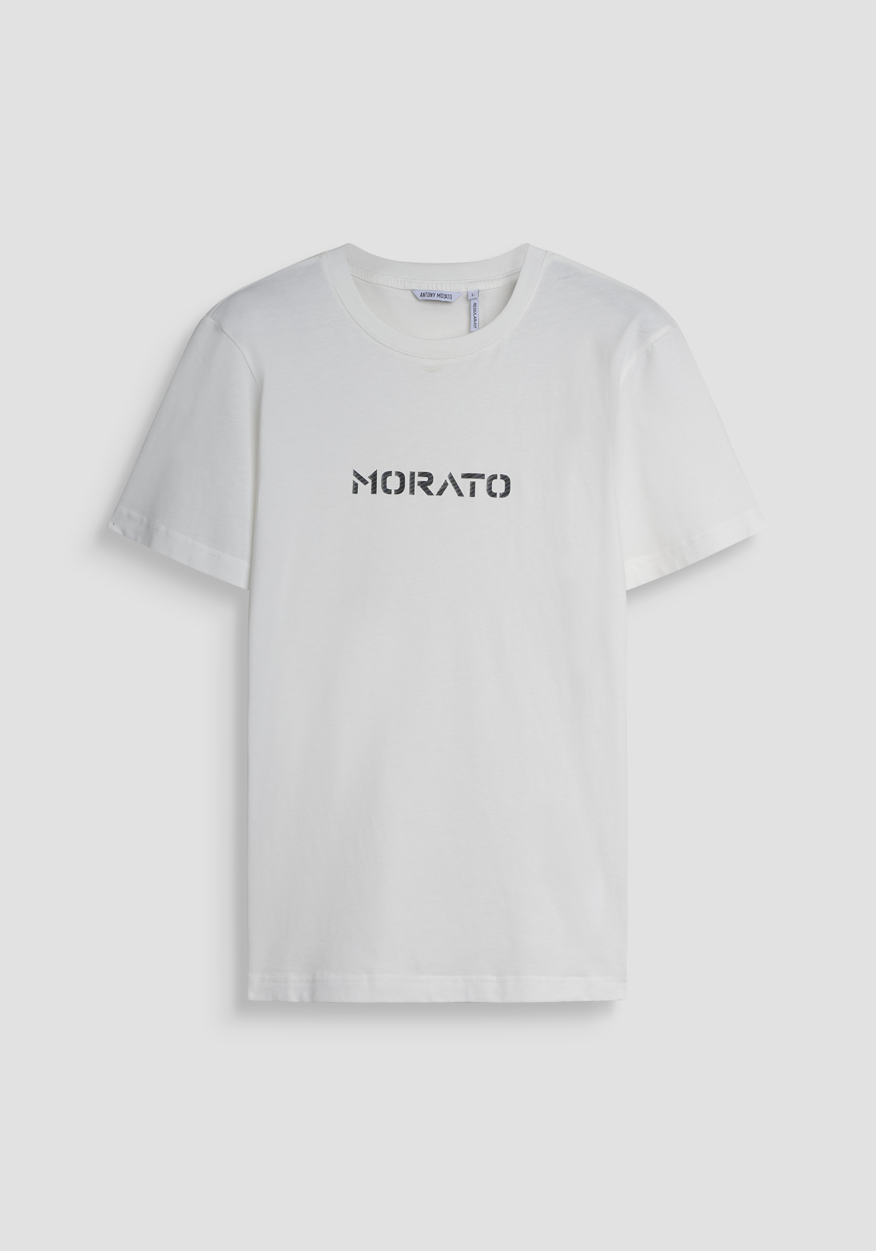 CAMISETA REGULAR FIT EN ALGODÓN CON ESTAMPADO LOGO