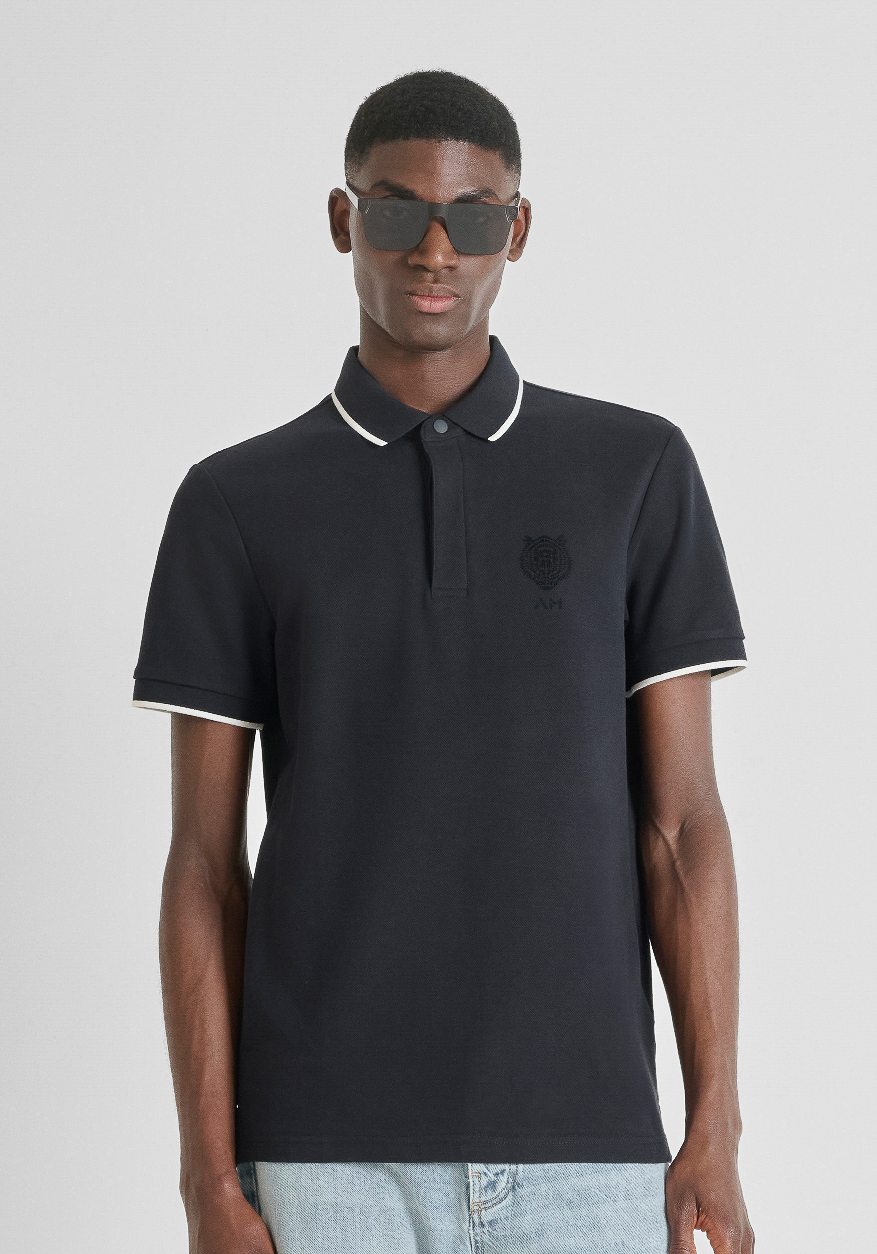 POLO REGULAR FIT EN PIQUÉ DE ALGODÓN CON LOGO ESTAMPADO