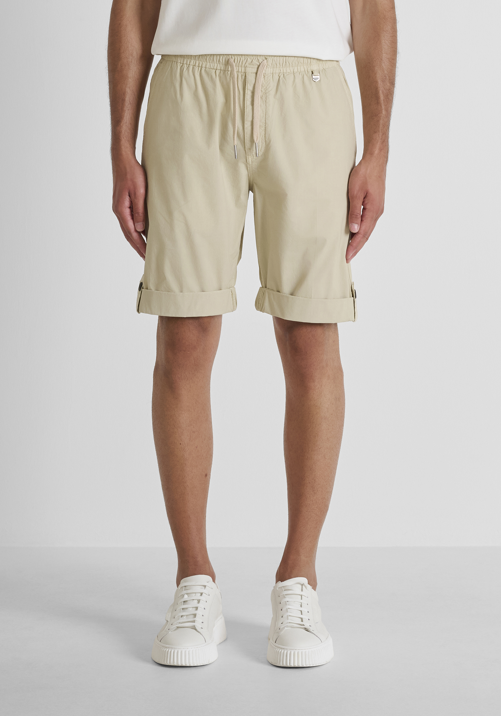 PANTALONES CORTOS REGULAR FIT «NOLAN» DE MEZCLA DE LINO Y ALGODÓN SLUB